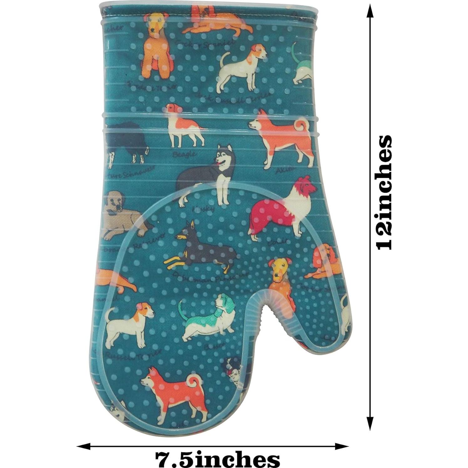 Juego de Manoplas de Horno RED LMLDETA Azul 2 Piezas Silicona