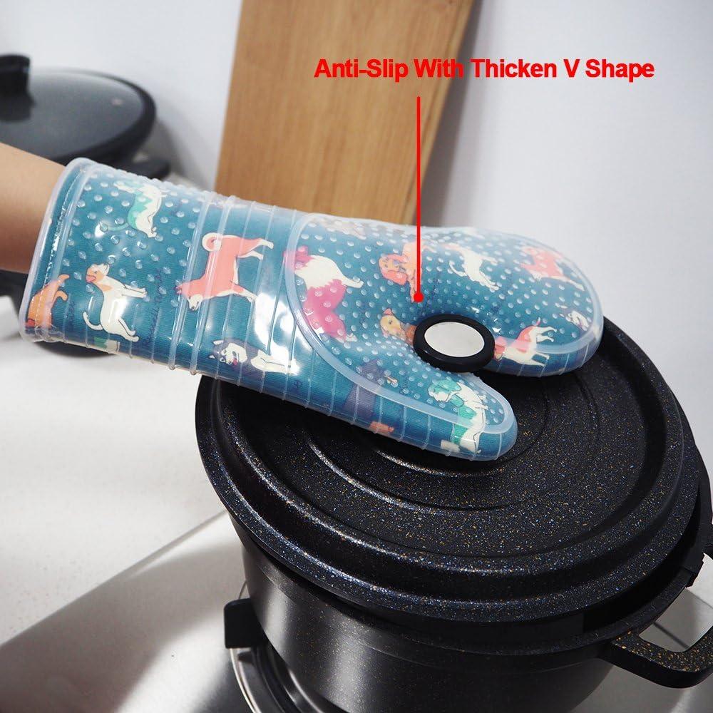 Juego de Manoplas de Horno RED LMLDETA Azul 2 Piezas Silicona