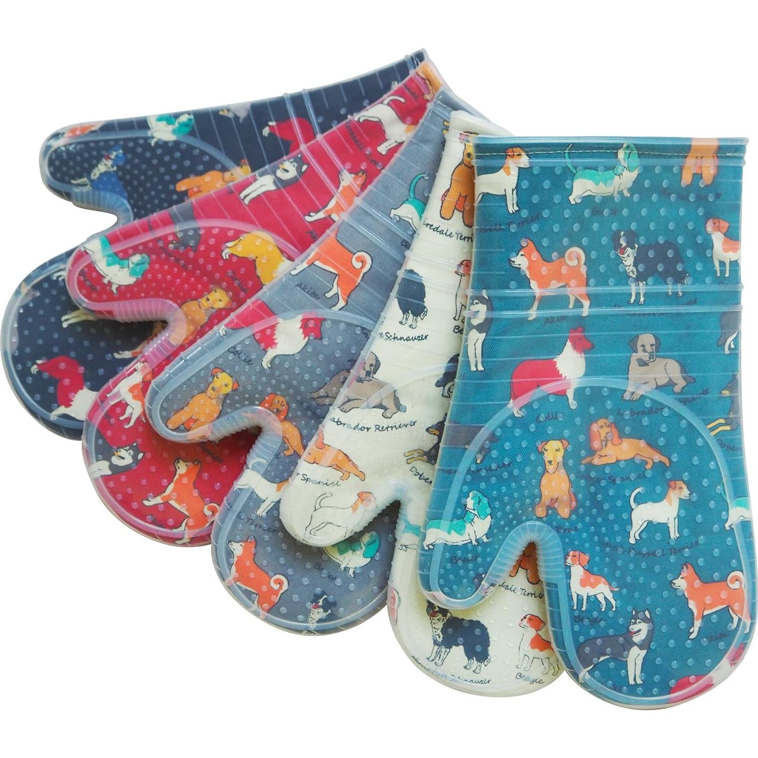 Juego de Manoplas de Horno RED LMLDETA Azul 2 Piezas Silicona