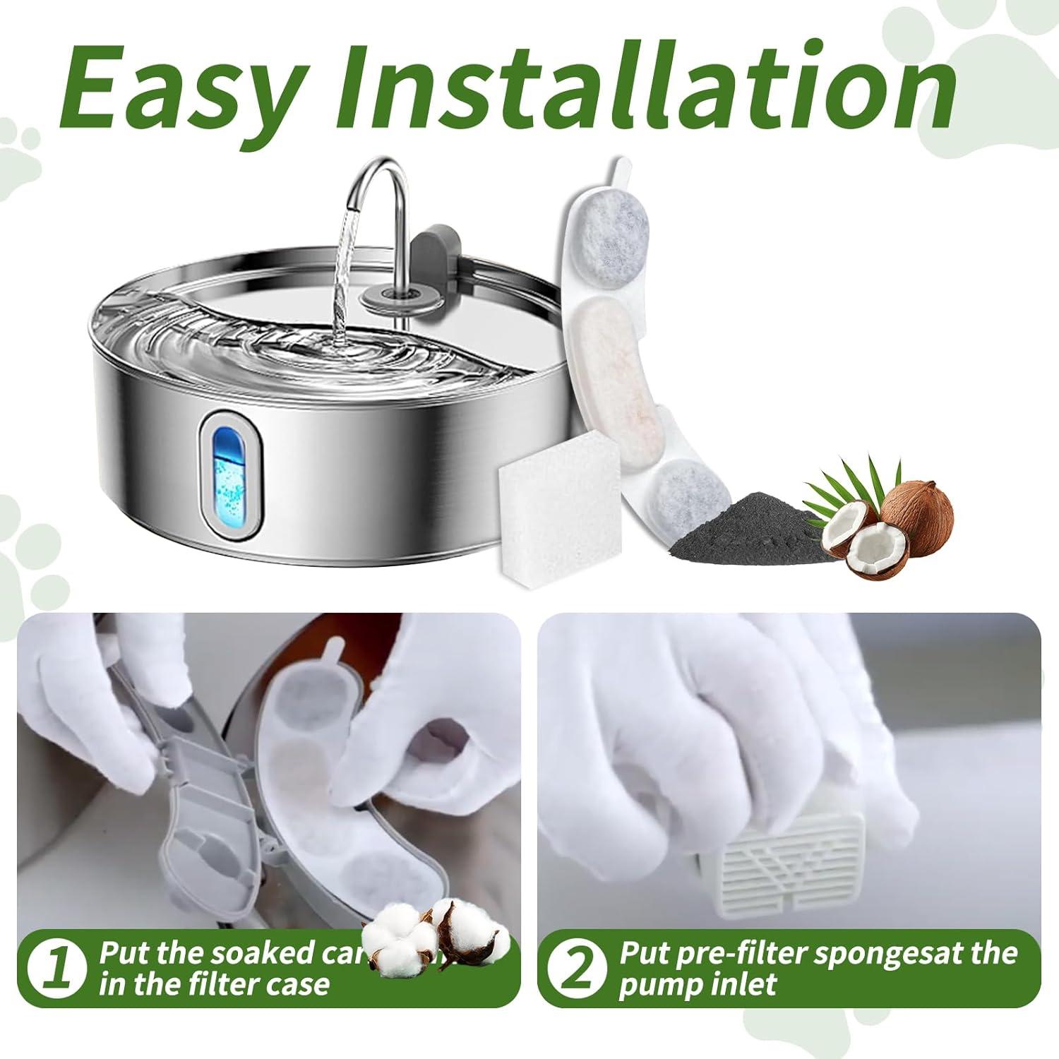 12 Filtros de Reemplazo para Fuente de Agua Smartoo 7L