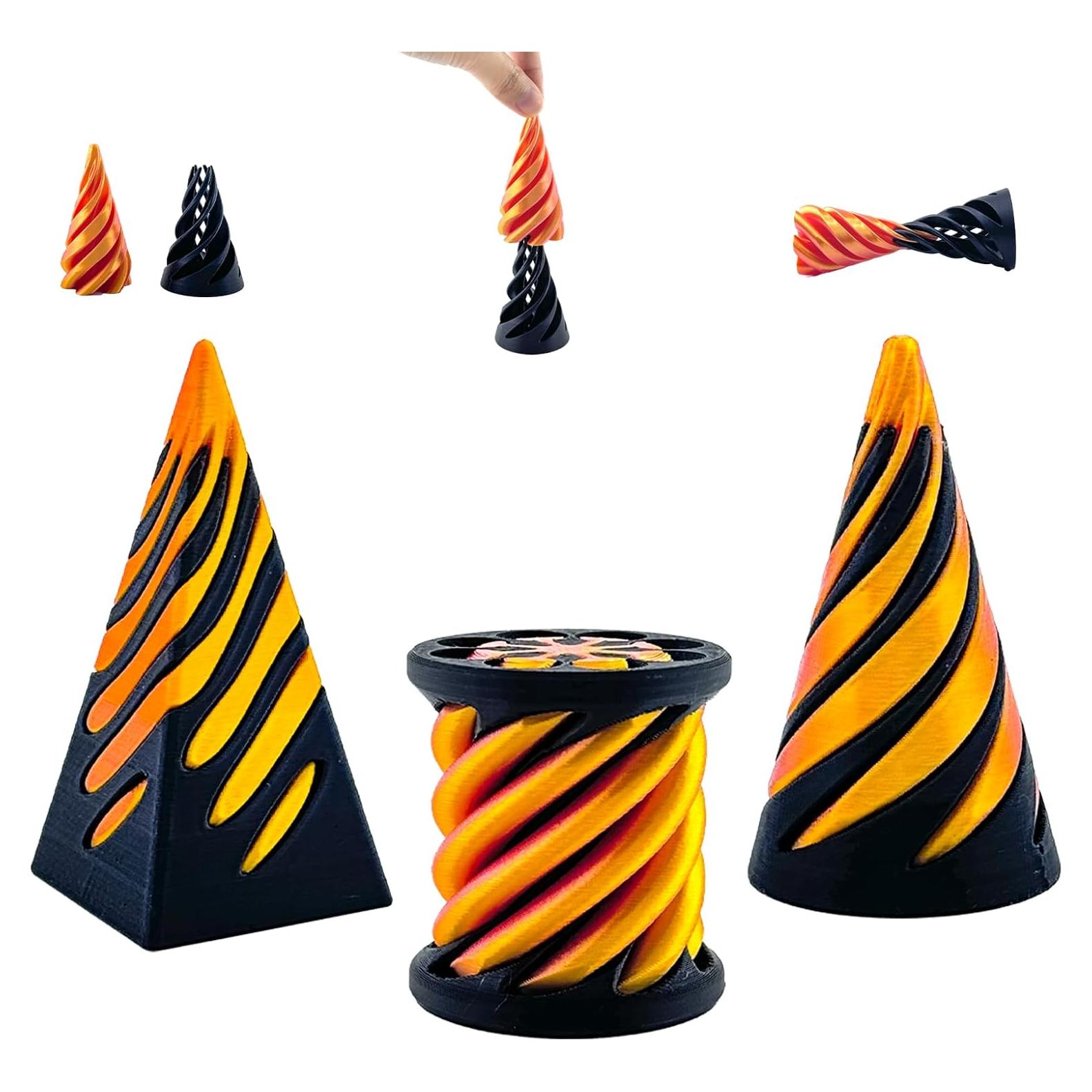 Cono Imposible Antiestrés 3 Piezas Dorado - Juguete Relajante