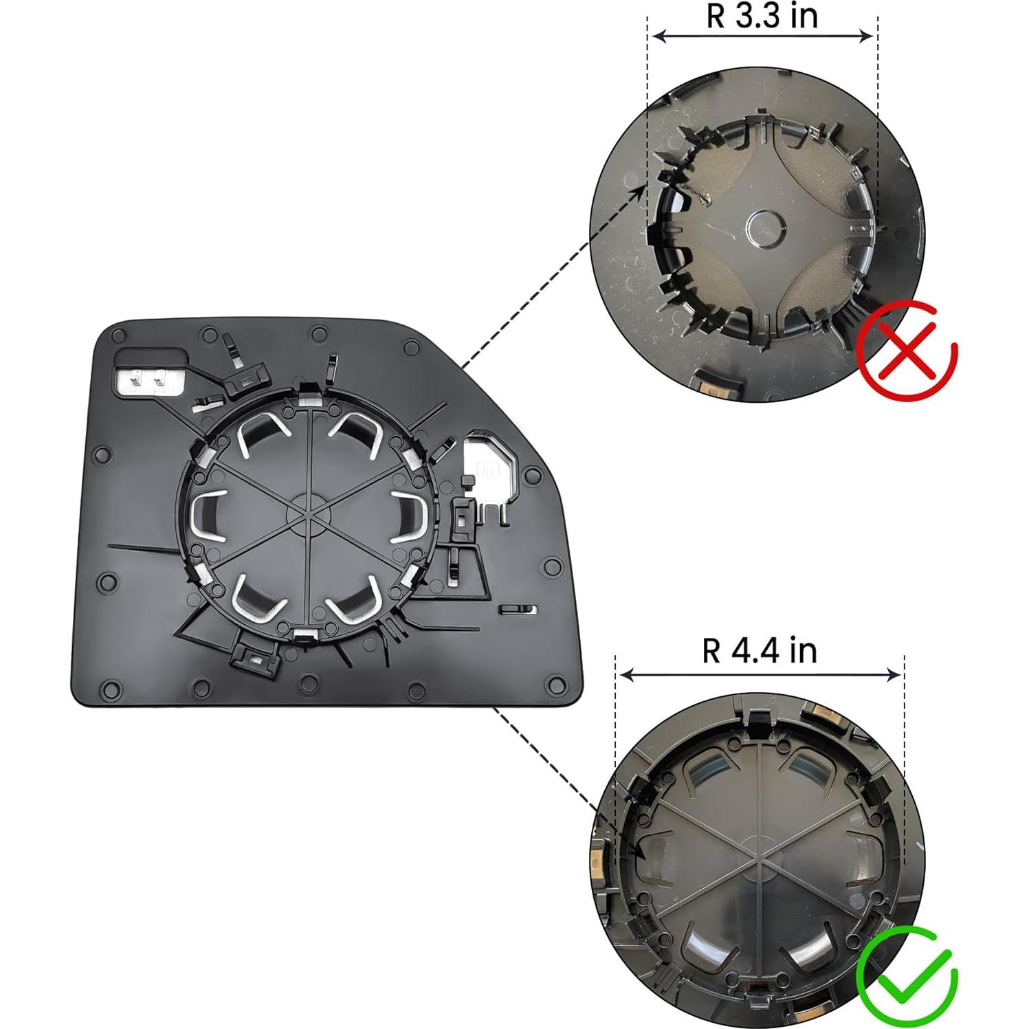 Espejo de Remolque Lateral Calefaccionado LONGLING para Ford F-150/F-250/F-350 2015-2024