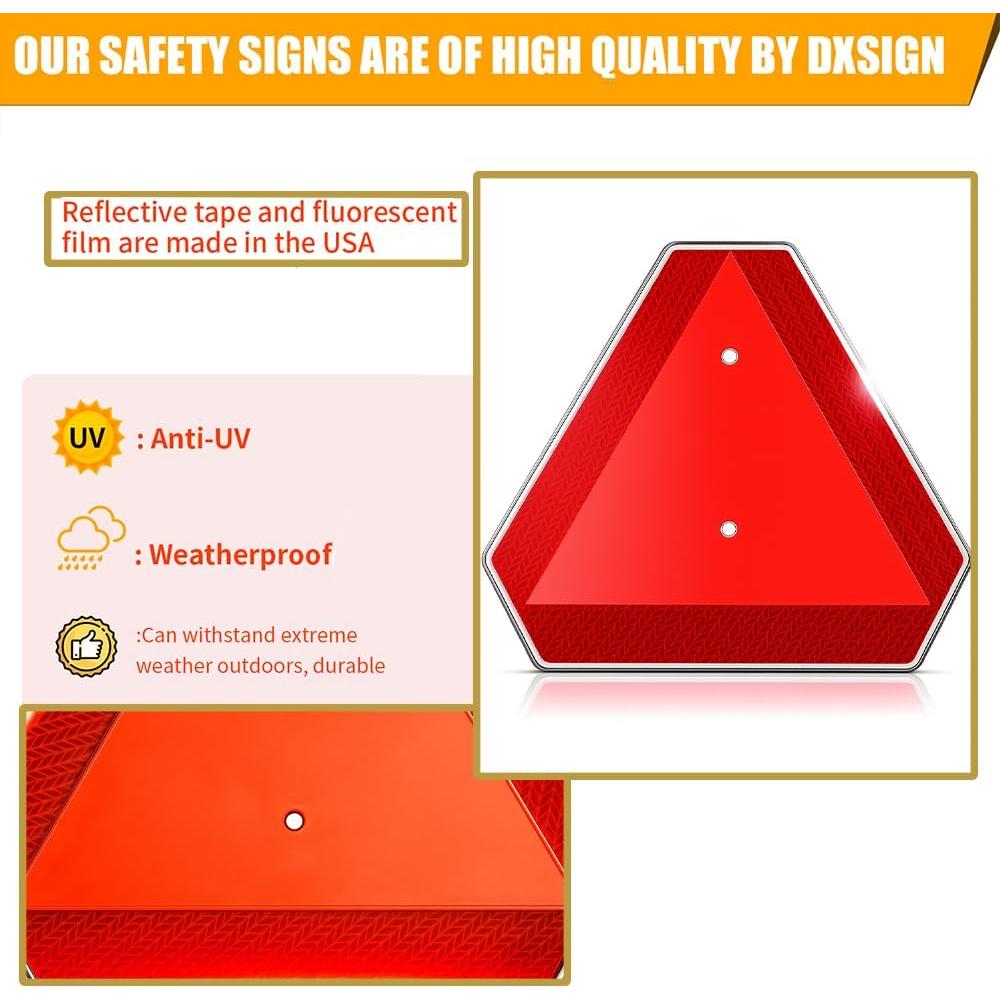 Señal de Seguridad Triangular DXSIGN 14x16" Reflectante Aluminio