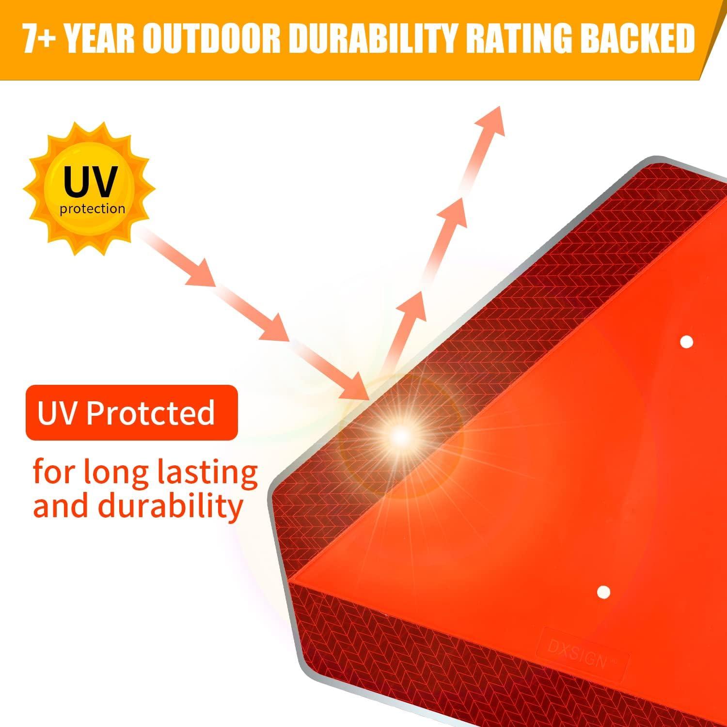 Señal de Seguridad Triangular DXSIGN 14x16" Reflectante Aluminio