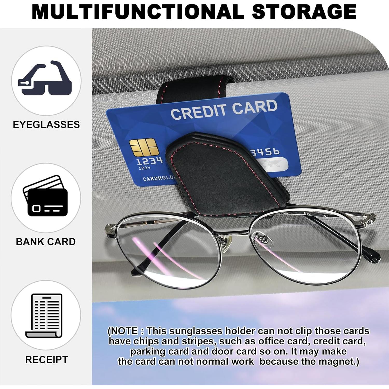 Soporte de Gafas de Sol Hoffi para Visera de Coche Negro