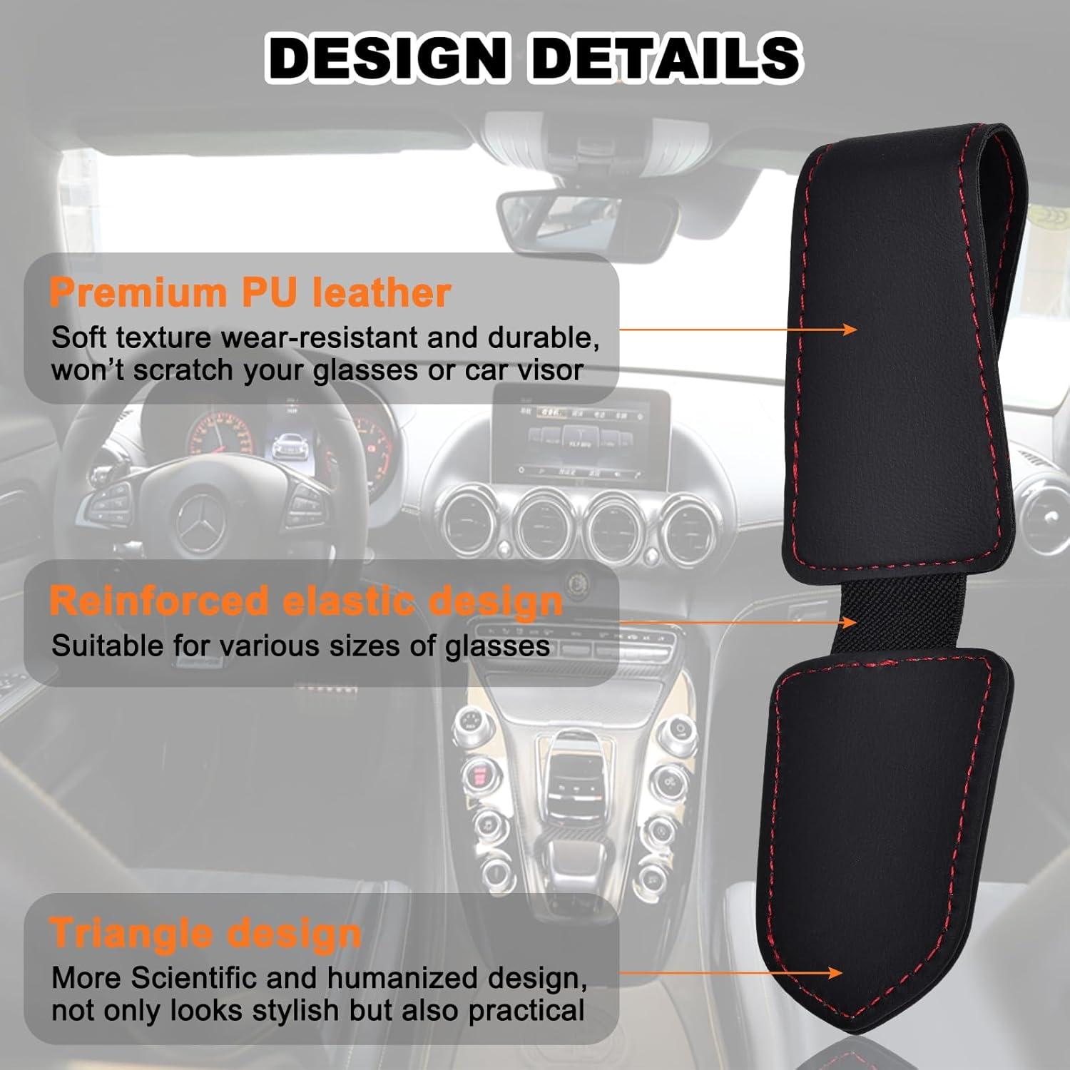 Soporte de Gafas de Sol Hoffi para Visera de Coche Negro