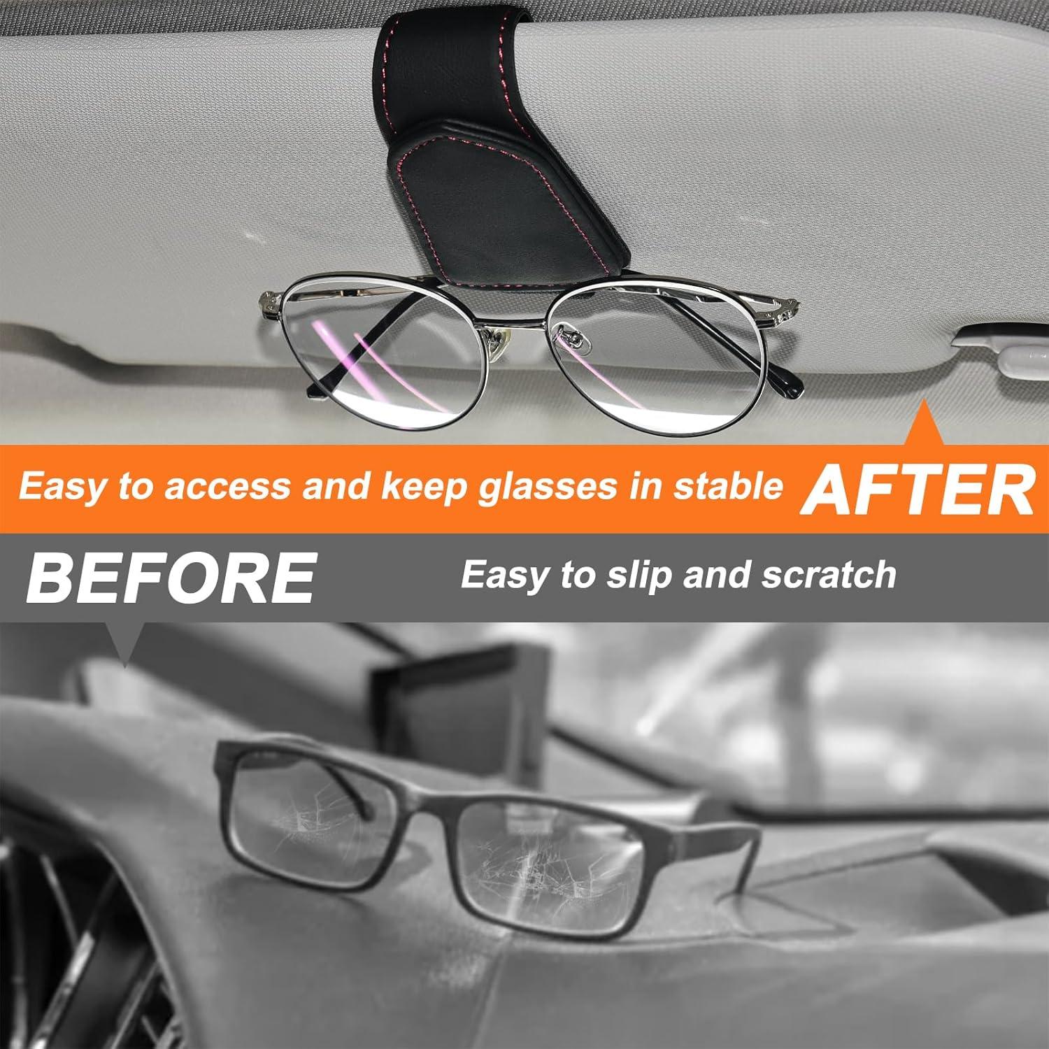 Soporte de Gafas de Sol Hoffi para Visera de Coche Negro