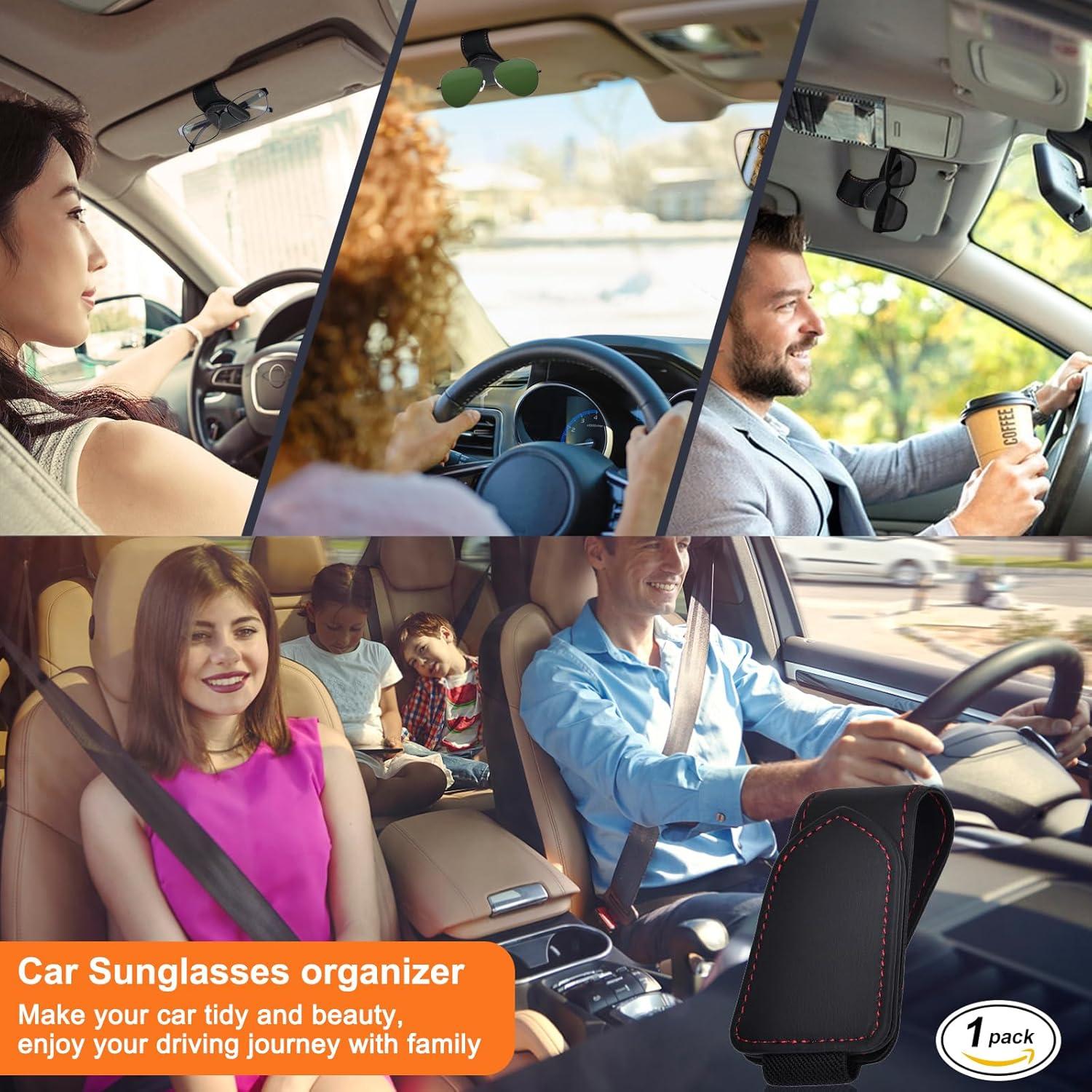 Soporte de Gafas de Sol Hoffi para Visera de Coche Negro