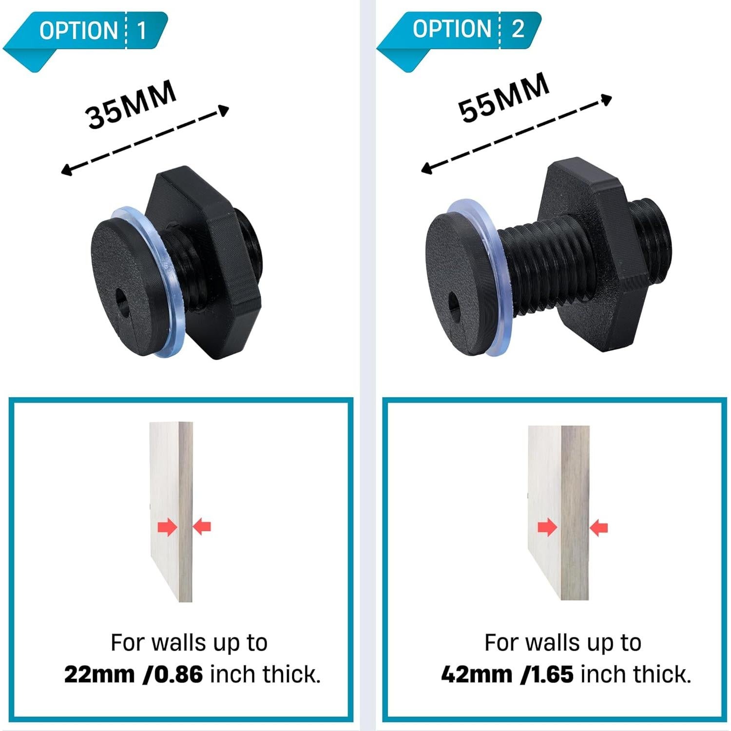 Grommet Passthrough para RV Dikiwodark RV-N35A Negro 22mm