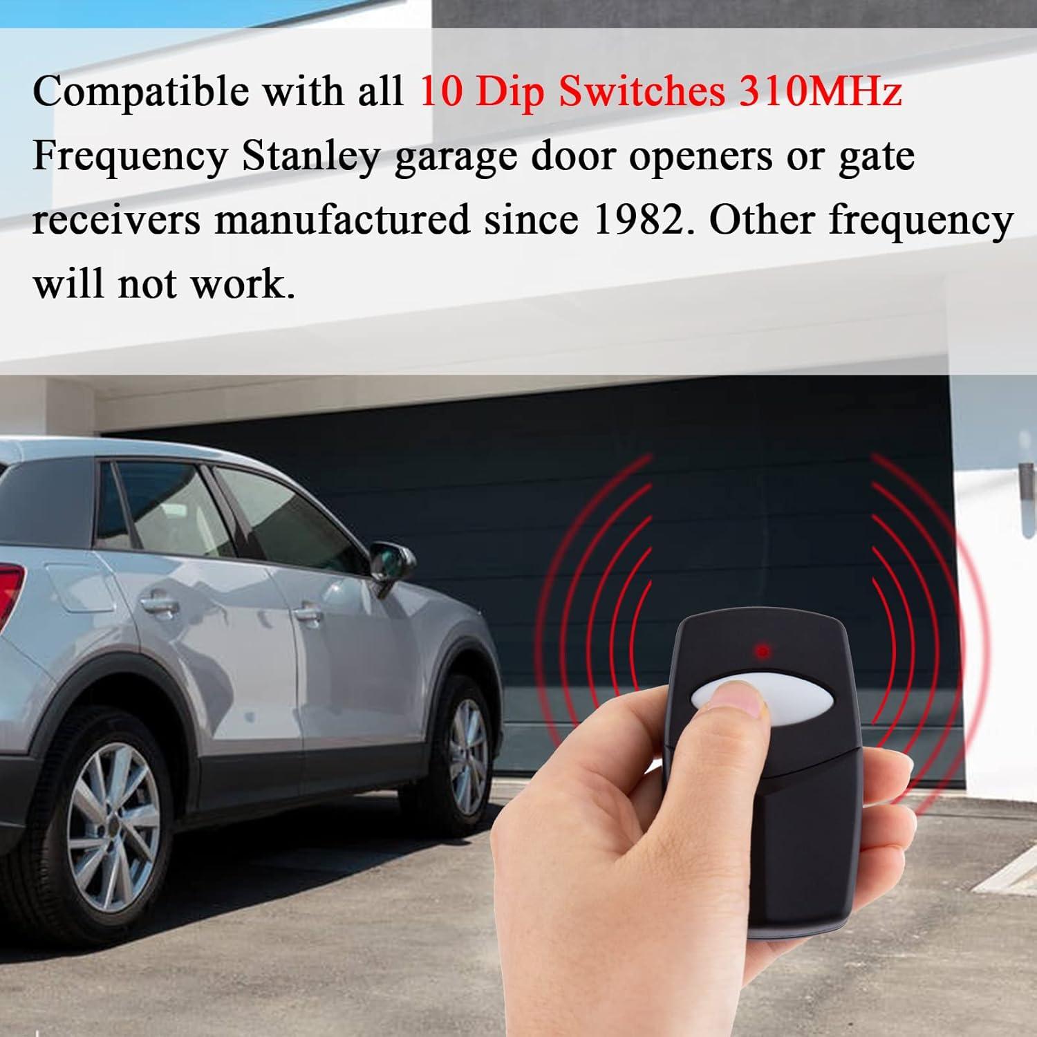 Control Remoto Stanley 310MHz con 10 Interruptores Dip