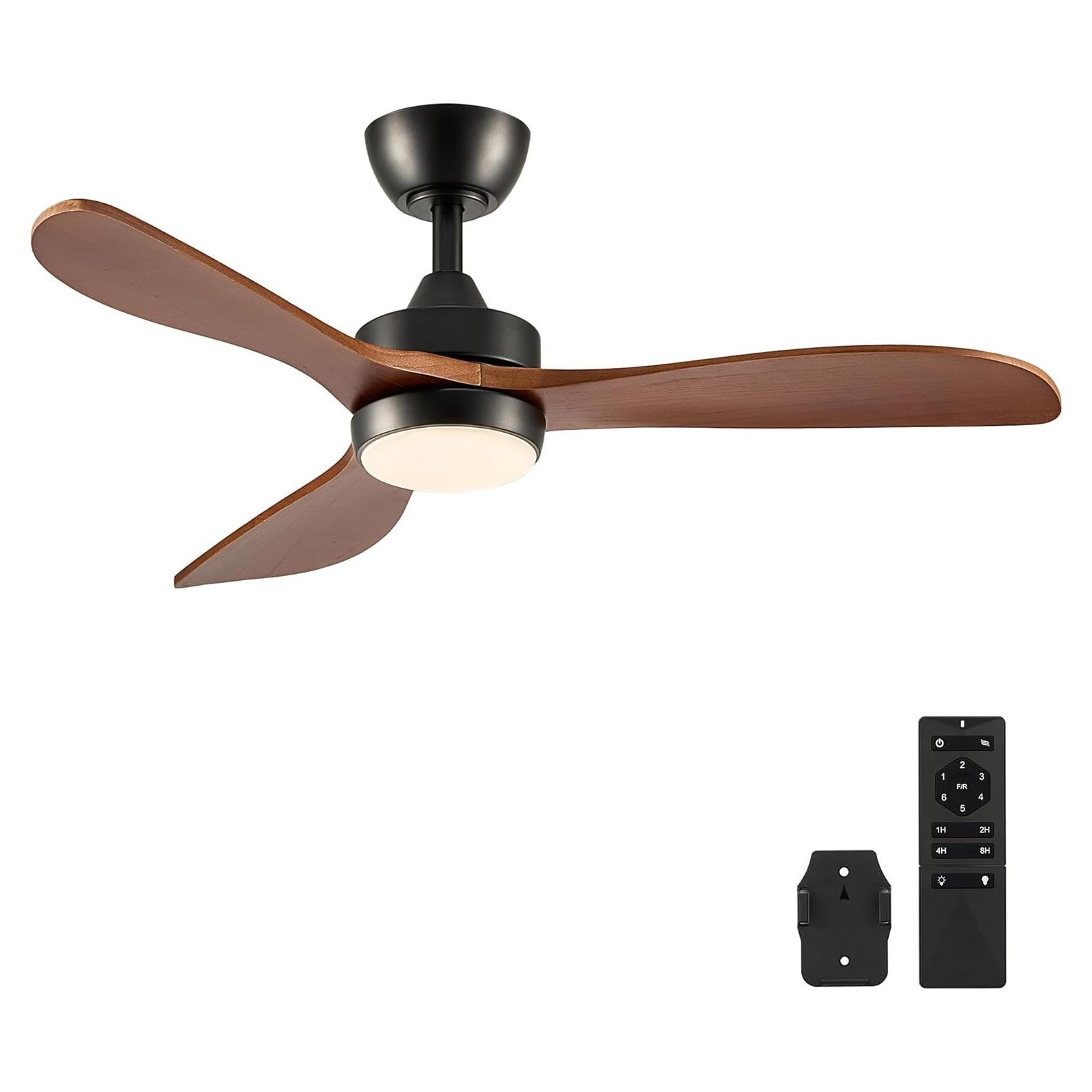 Ventilador de Techo Vonluce 42" con Luz y Control Remoto Negro