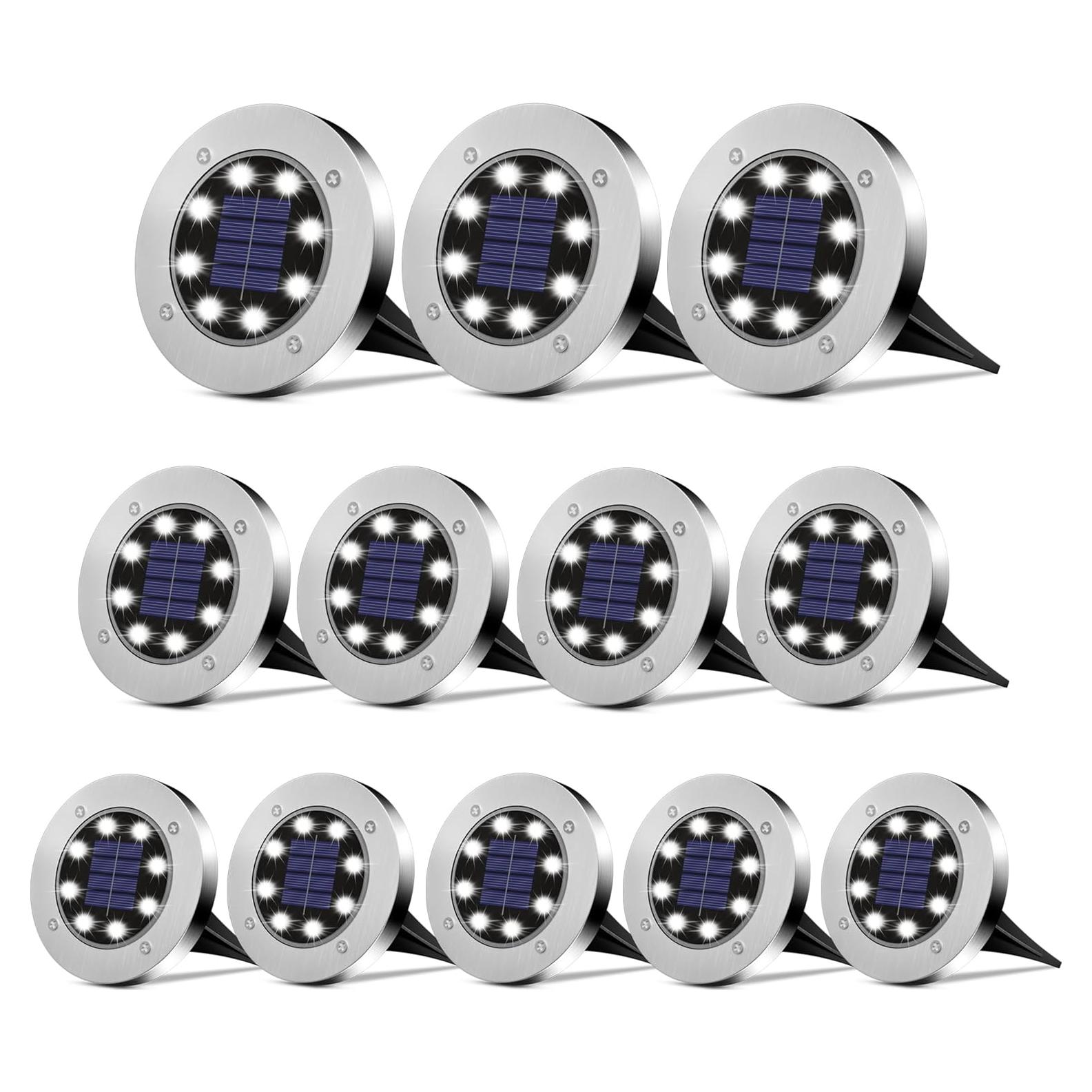 Luces Solares Exteriores 12 Pack Yiwu Jufeng Luz Blanca IP65