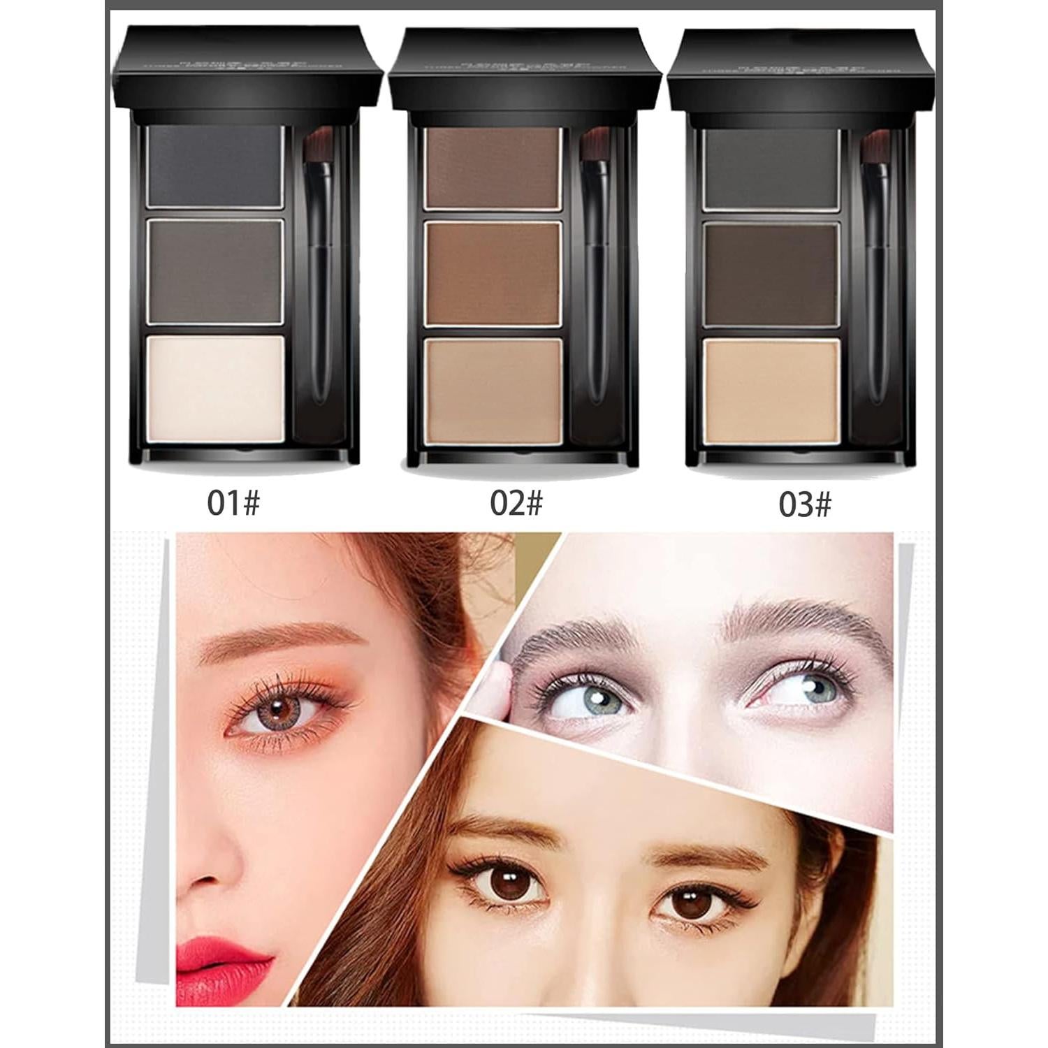 Kit de Maquillaje para Cejas 3 Colores - A Prueba de Agua
