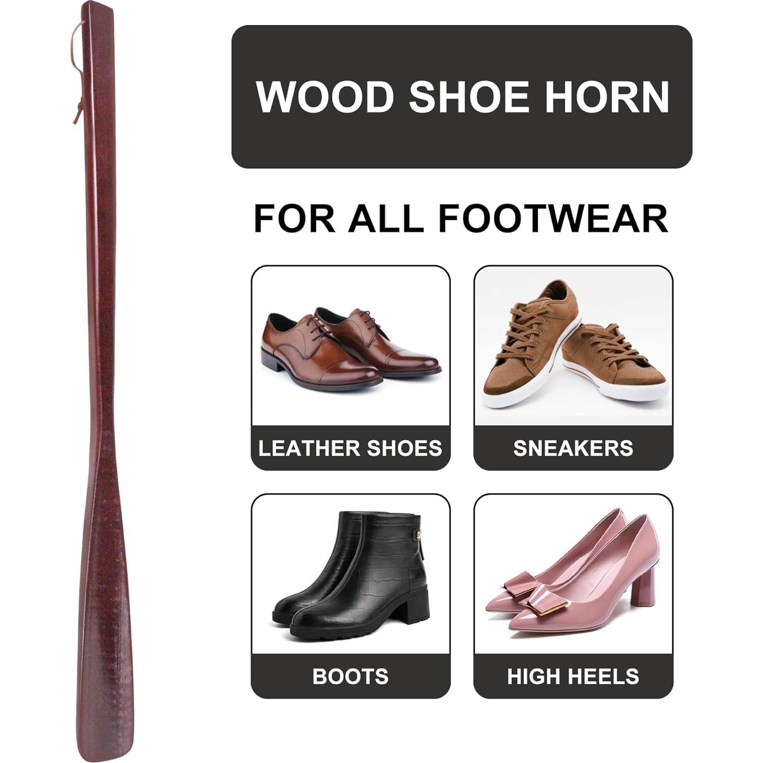 Cuerno de zapato de madera Earl Diamond 53.8 cm para ancianos