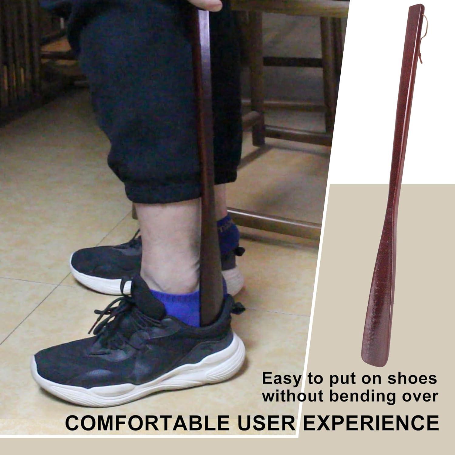 Cuerno de zapato de madera Earl Diamond 53.8 cm para ancianos