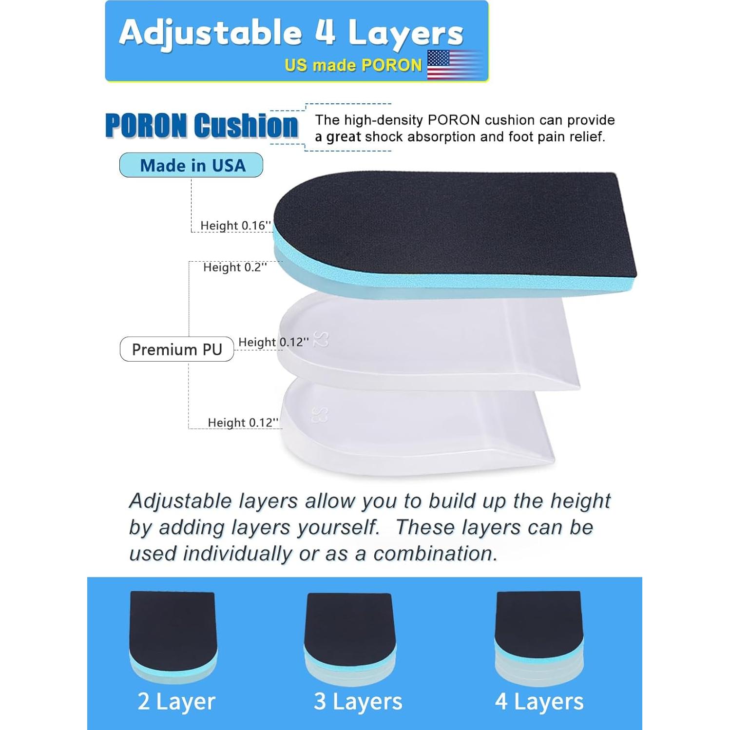 Plantillas para Fascitis Plantar YouthBelief - Soporte Arco 2 Pares