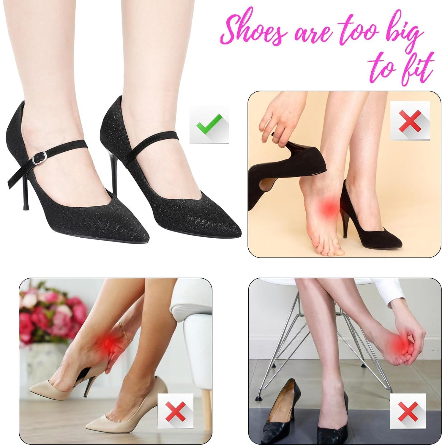 Cintas de Zapatos Desmontables PU Negro para Tacones Altos