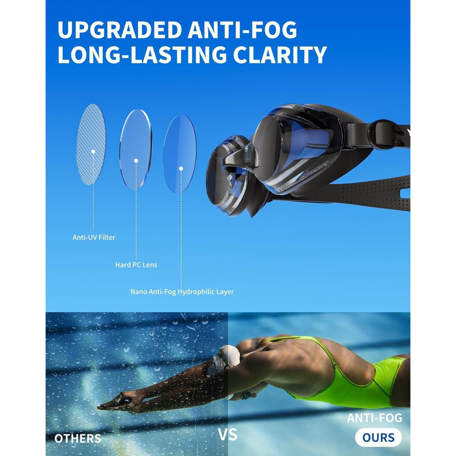 Gafas de Natación AzureWings 613-4 Anti-Vaho UV HD Unisex