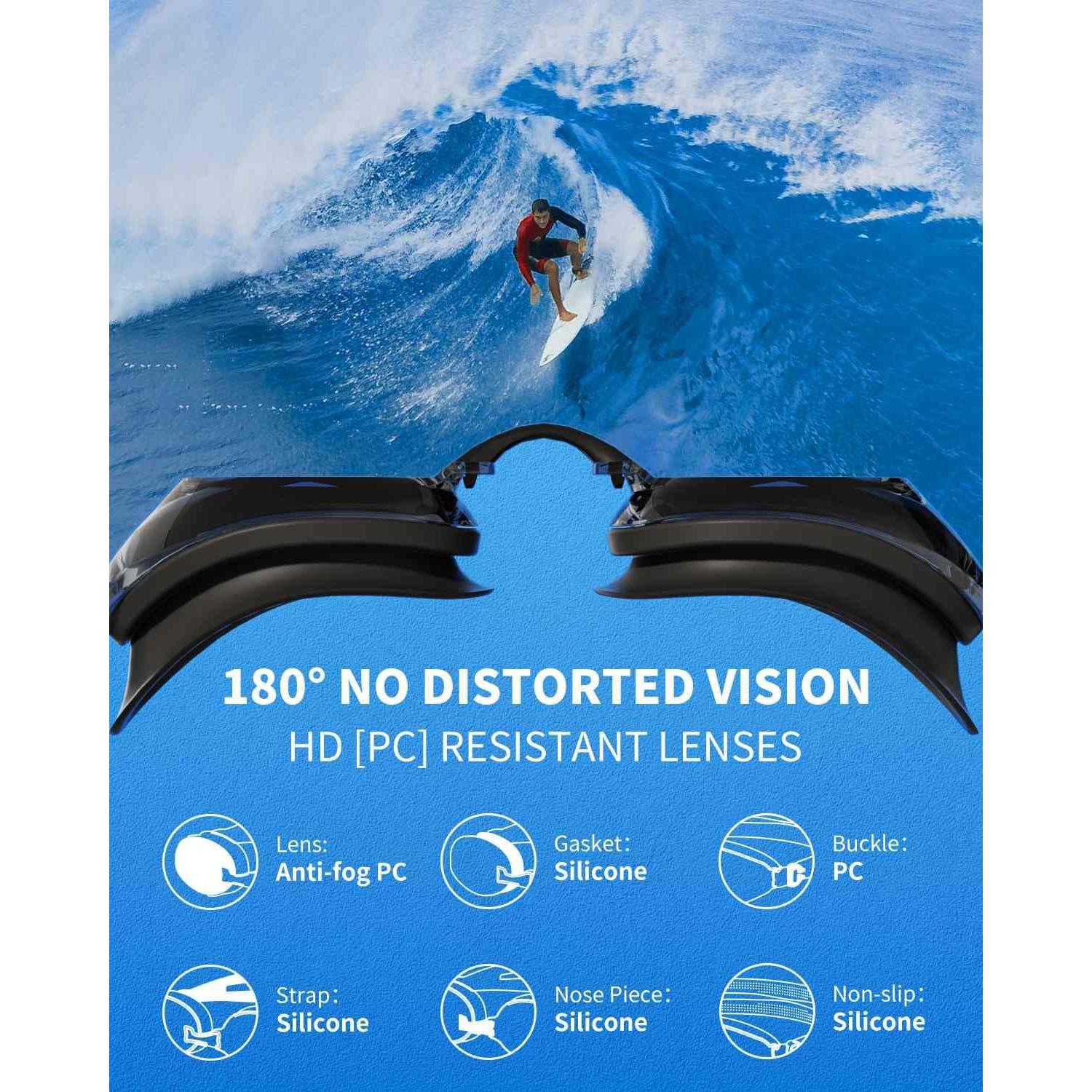 Gafas de Natación AzureWings 613-4 Anti-Vaho UV HD Unisex