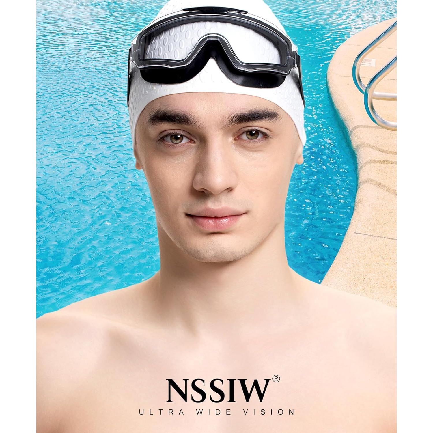 Gafas de Natación NSSIW Adultos Antivaho UV400 3 Paquetes