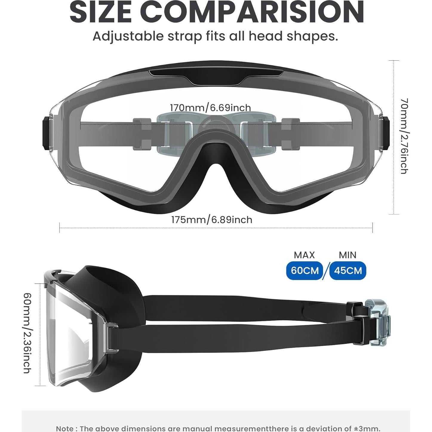 Gafas de Natación NSSIW Adultos Antivaho UV400 3 Paquetes