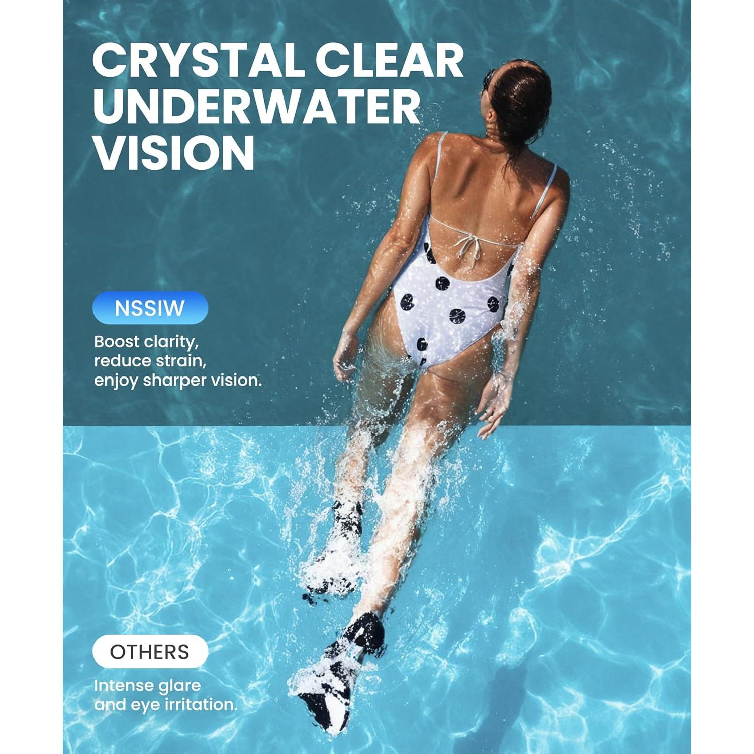 Gafas de Natación NSSIW Adultos Antivaho UV400 3 Paquetes