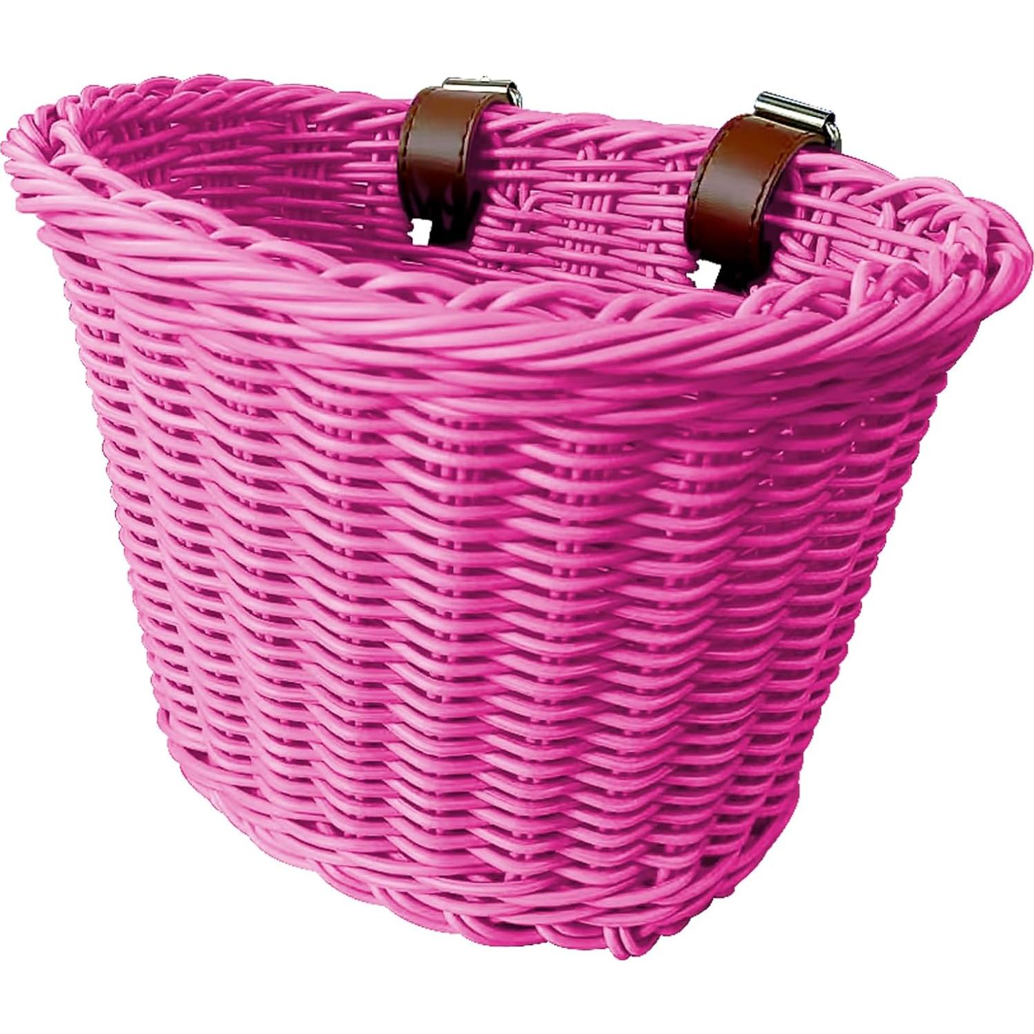 Conjunto de Cesta de Bicicleta FANOVO Rosa con Accesorios