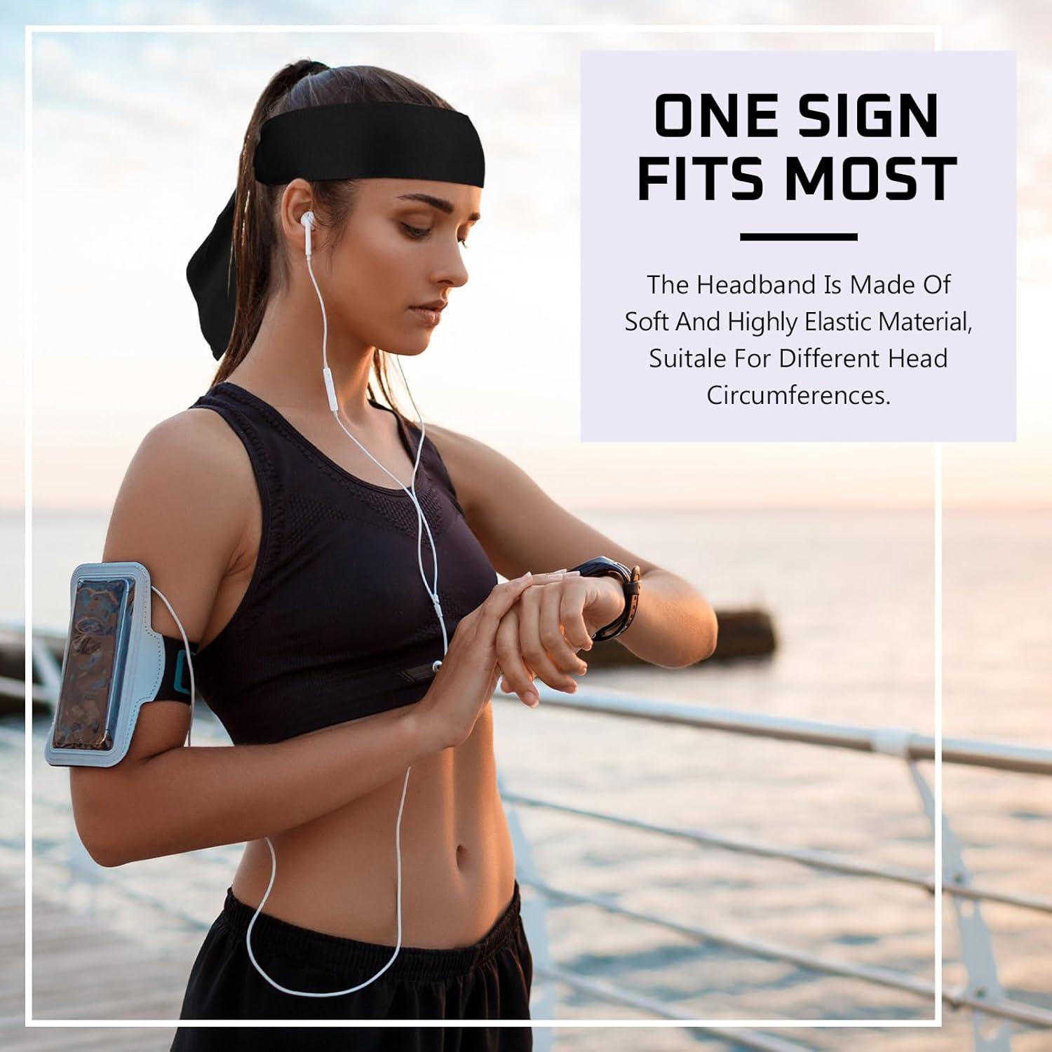 Diademas de Atar Hiboom 30 Unidades Negro Ajustables