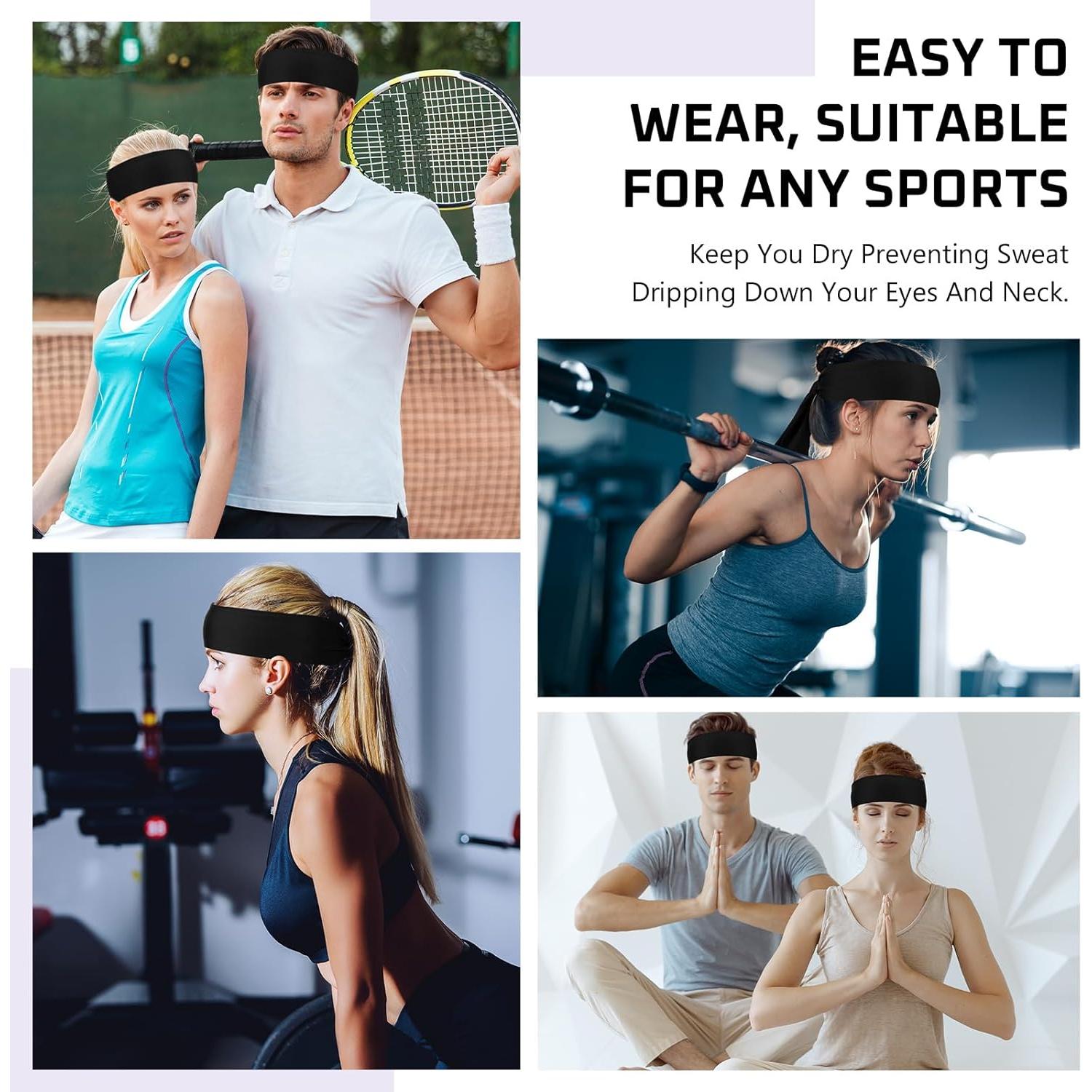 Diademas de Atar Hiboom 30 Unidades Negro Ajustables