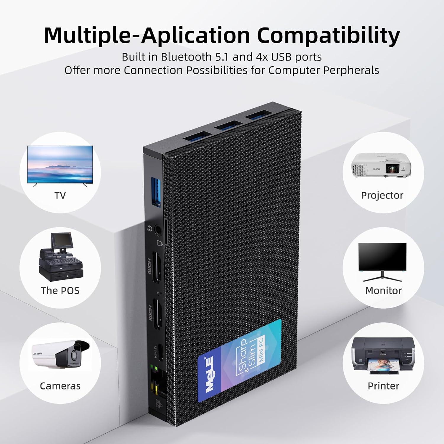MeLE Quieter3Q Mini PC 16GB RAM 512GB SSD Sin Ventilador