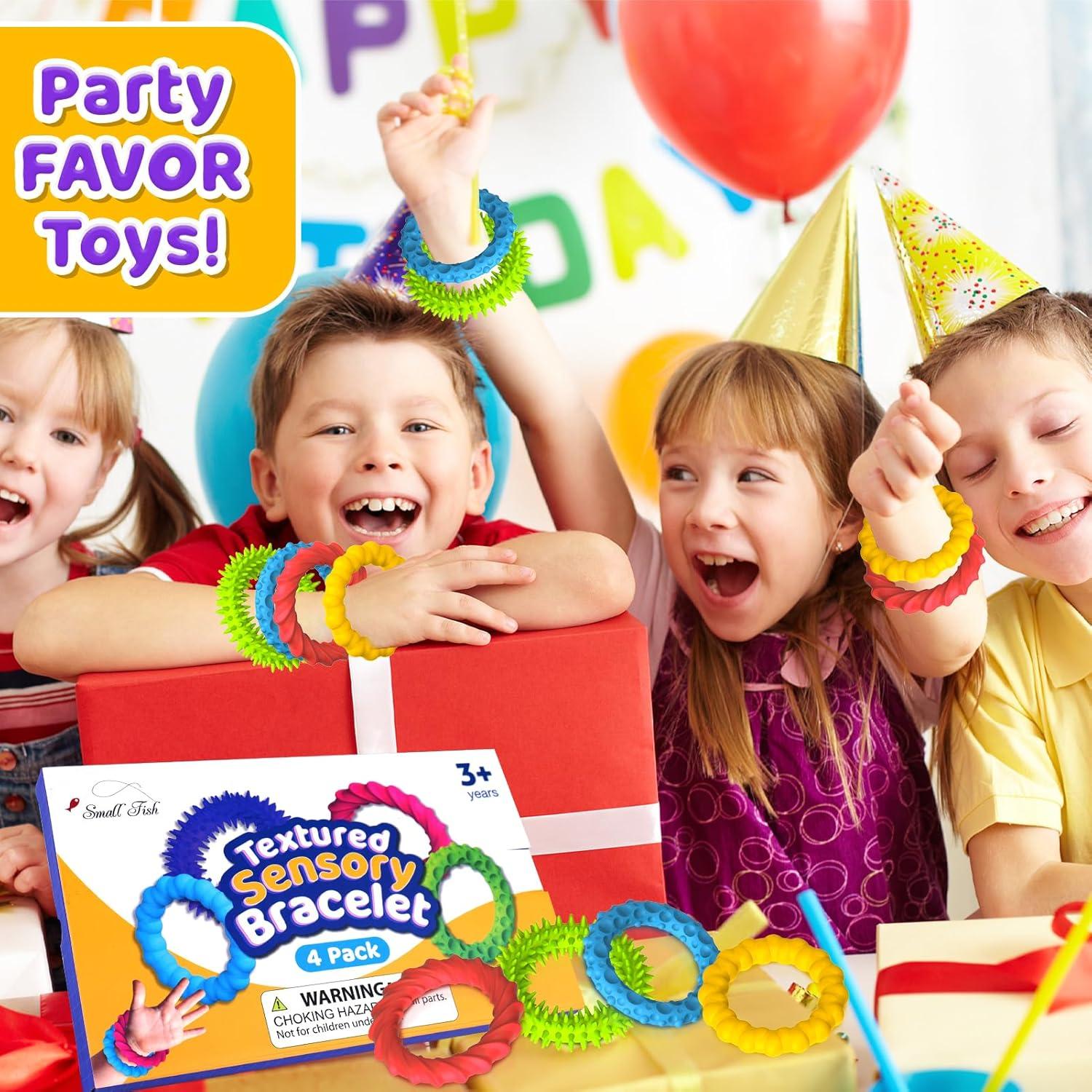 Pulseras Antiestrés Sensoriales - Paquete de 4 Estirables