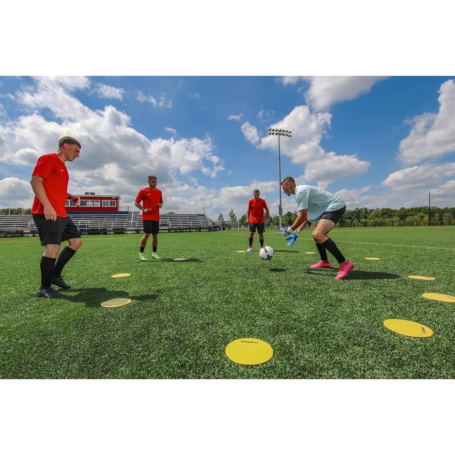 Marcadores Redondos Planos Kwik Goal - Paquete de 10 Unidades