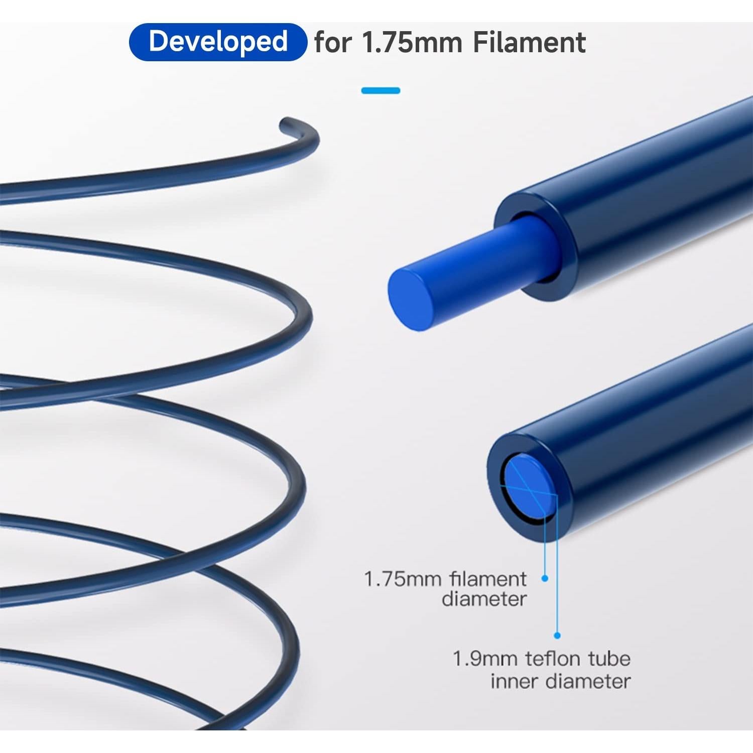 Tubo Bowden Capricornio Creality 1M PTFE para Filamento 1.75mm
