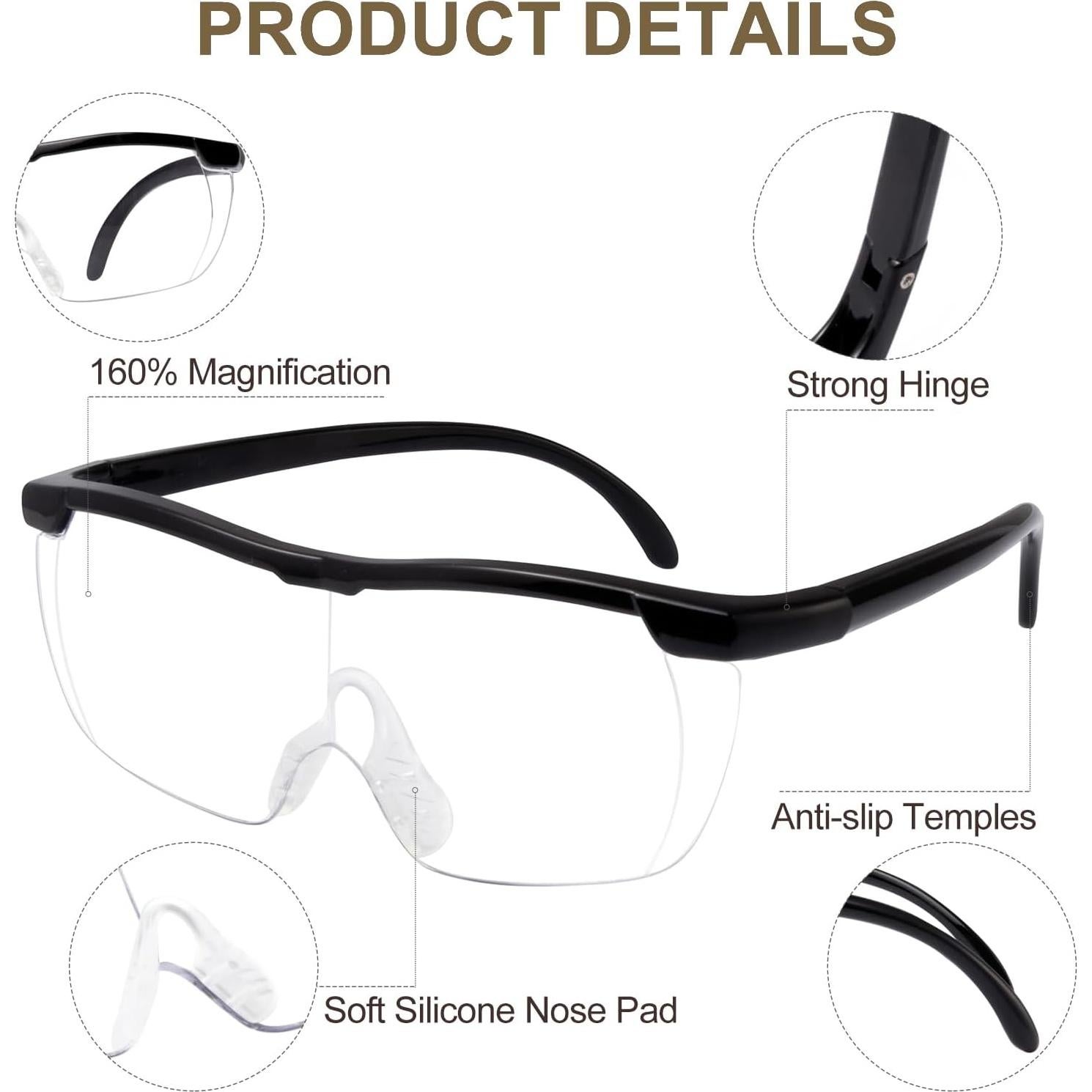 Gafas de Aumento OKH 1.6X Manos Libres para Manualidades