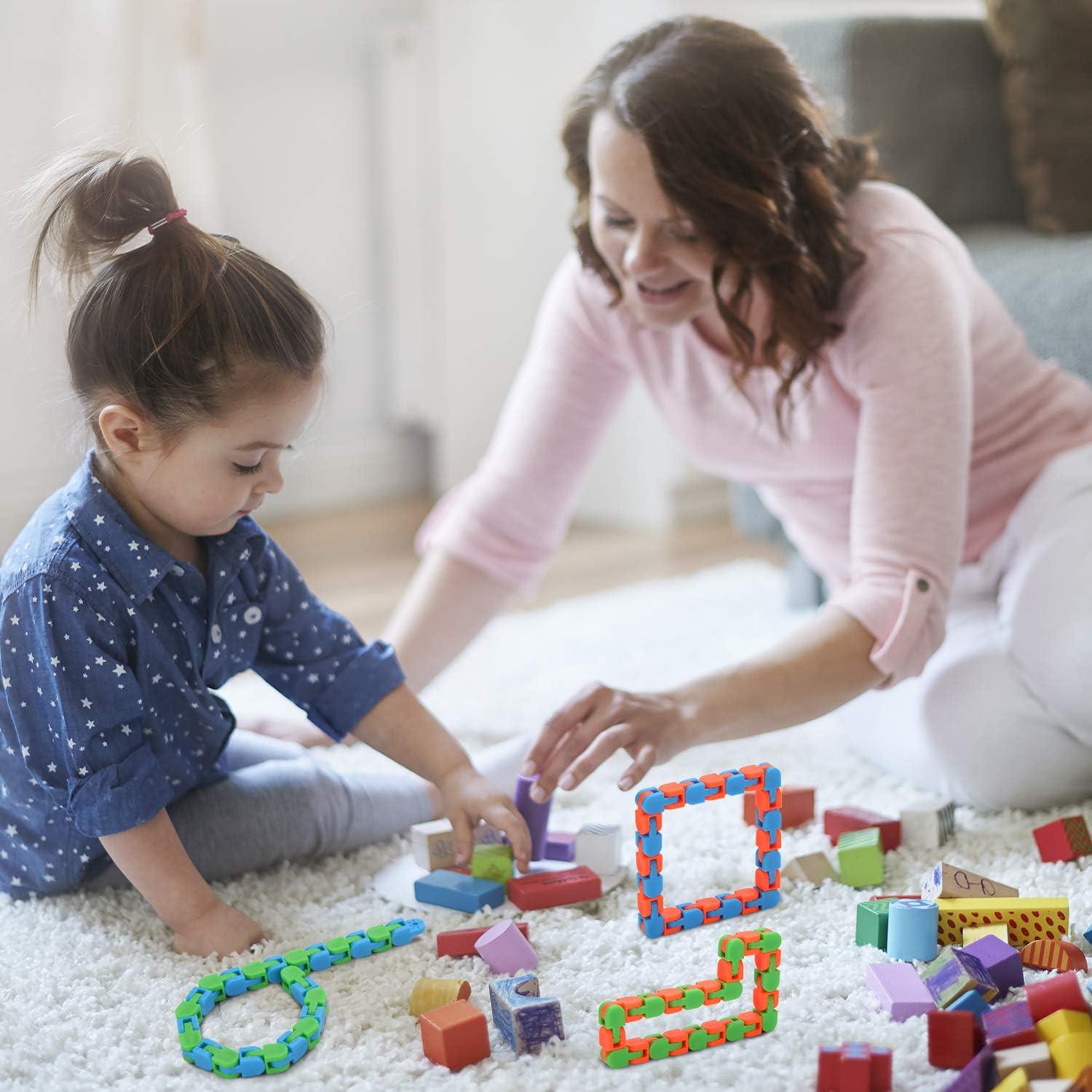 Paquete de 6 Juguetes Antiestrés Yeetec Wacky Tracks Colorido