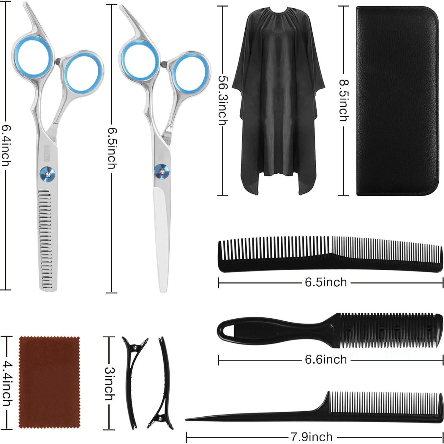 Kit de Tijeras para Cortar Cabello SCEDREAM 10 Piezas Profesional