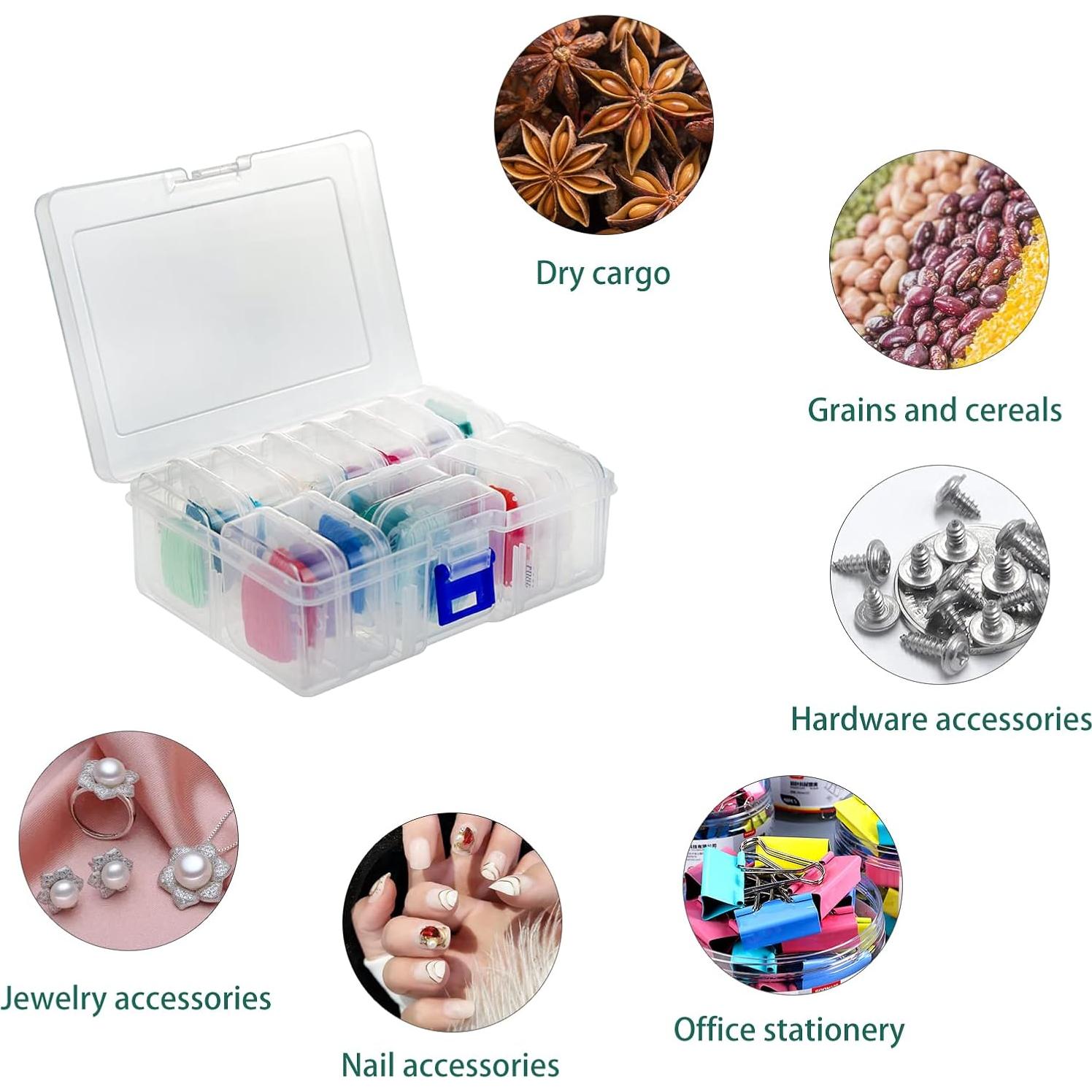 Organizadores de Plástico Letken 13 Piezas para Joyería y Manualidades