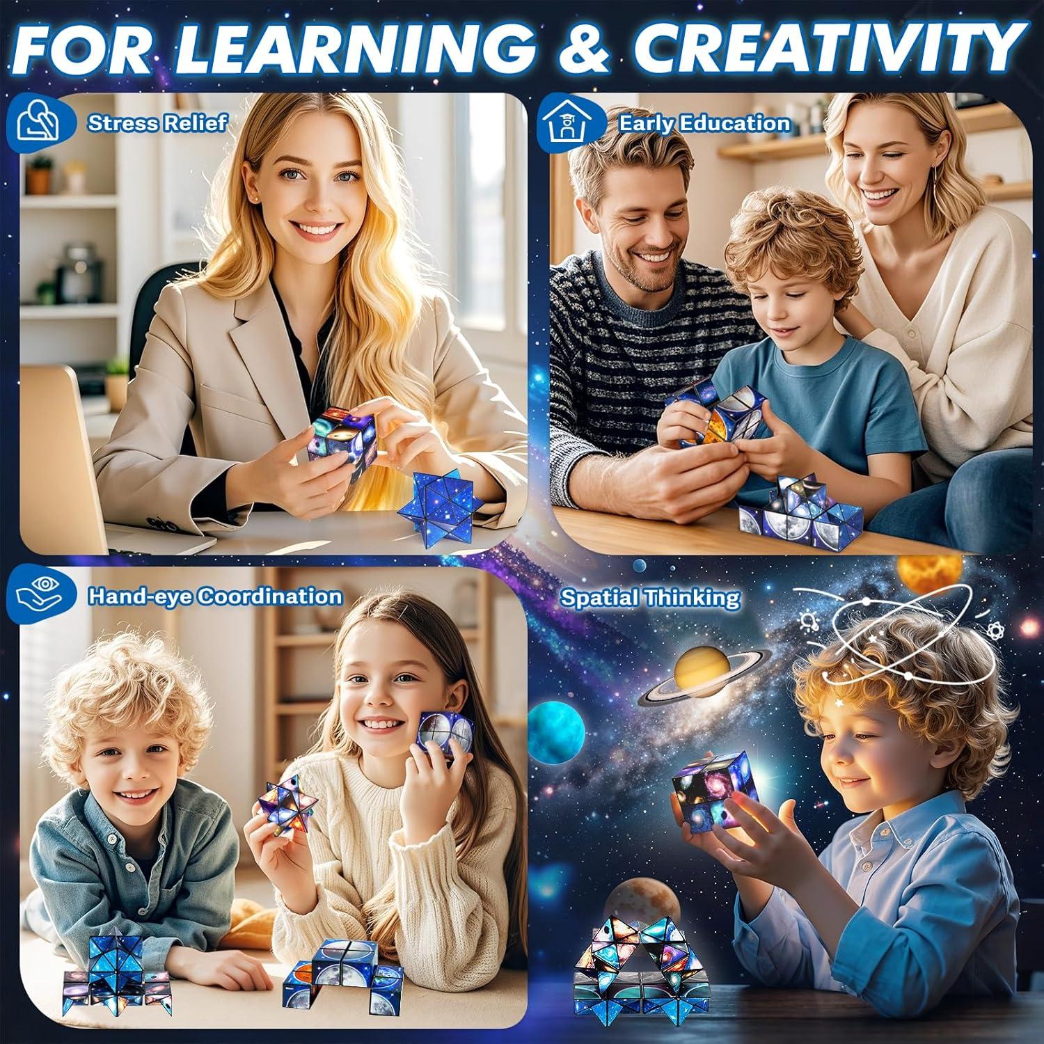 Cubo Mágico Estrella Yoshimoto 2 en 1 para Niños y Adultos