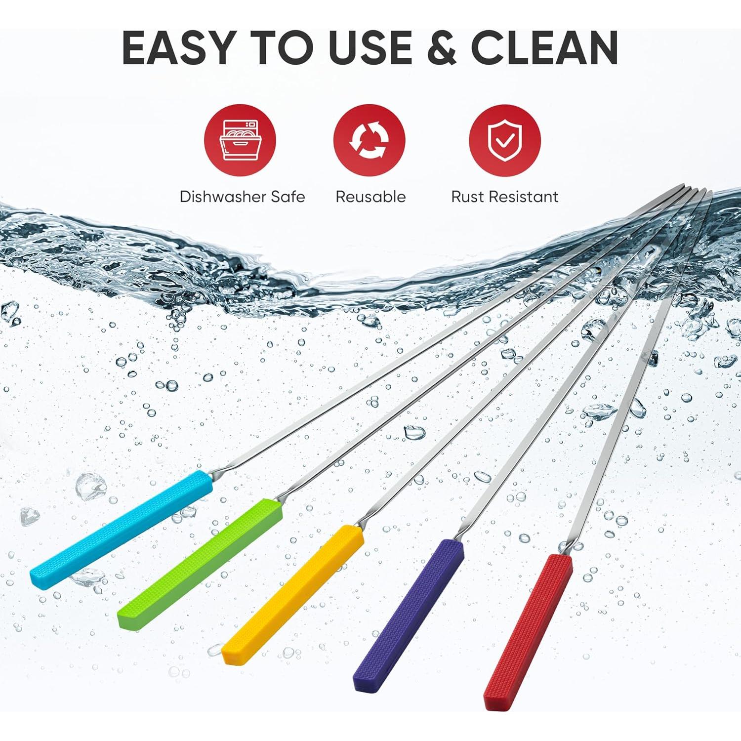 Pinchos para Parrilla DAILY KISN 40.6 cm Acero Inoxidable 10 Pcs