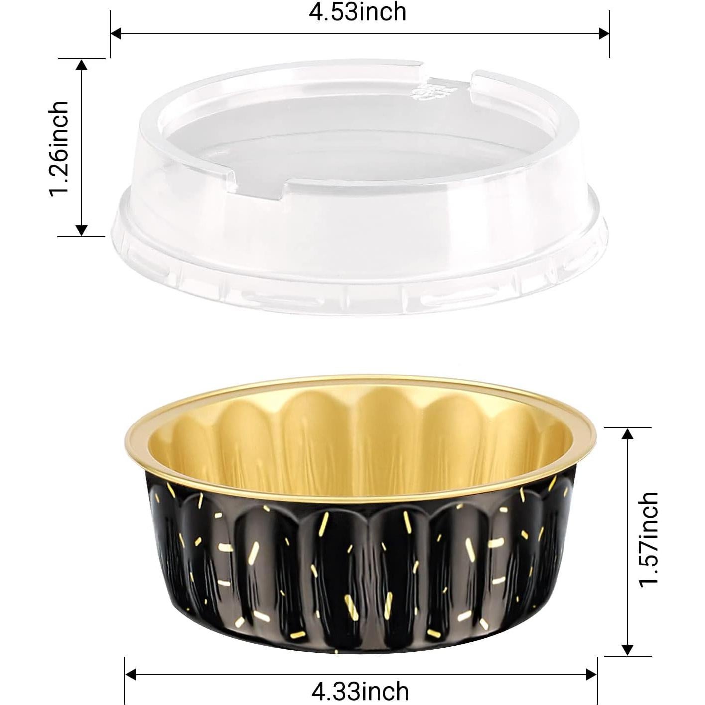 Tazas de Muffin Desechables EUSOAR 50 unidades 235ml Aluminio
