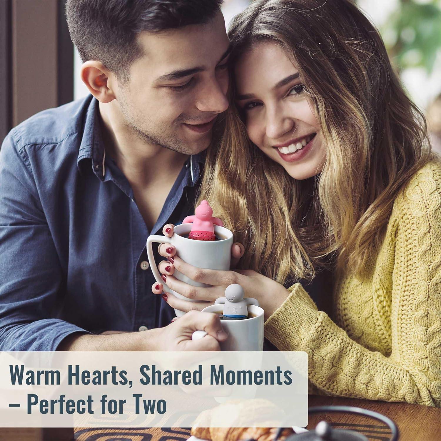 Conjunto de Infusores de Té DecorChiq CuTea - Silicona Rosa y Azul