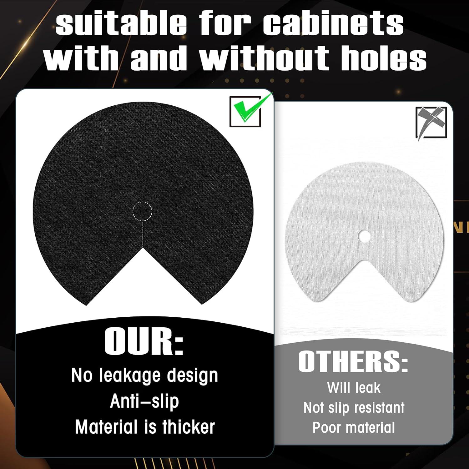 Forro de Estante Lazy Susan SiliFine 66 cm Antideslizante Negro - 2 Pcs