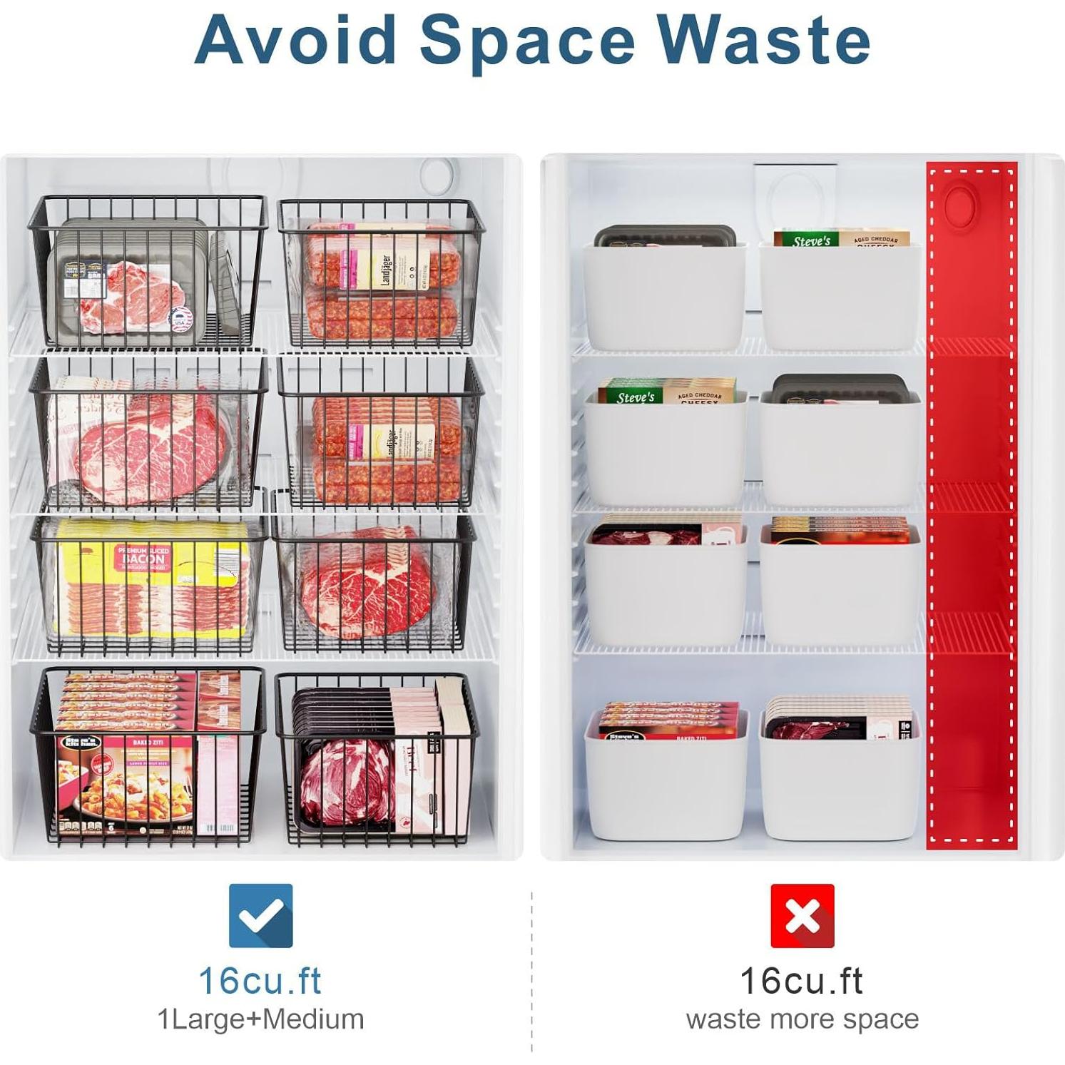 Cestas Organizadoras de Congelador Vertical iSPECLE - Paquete de 4