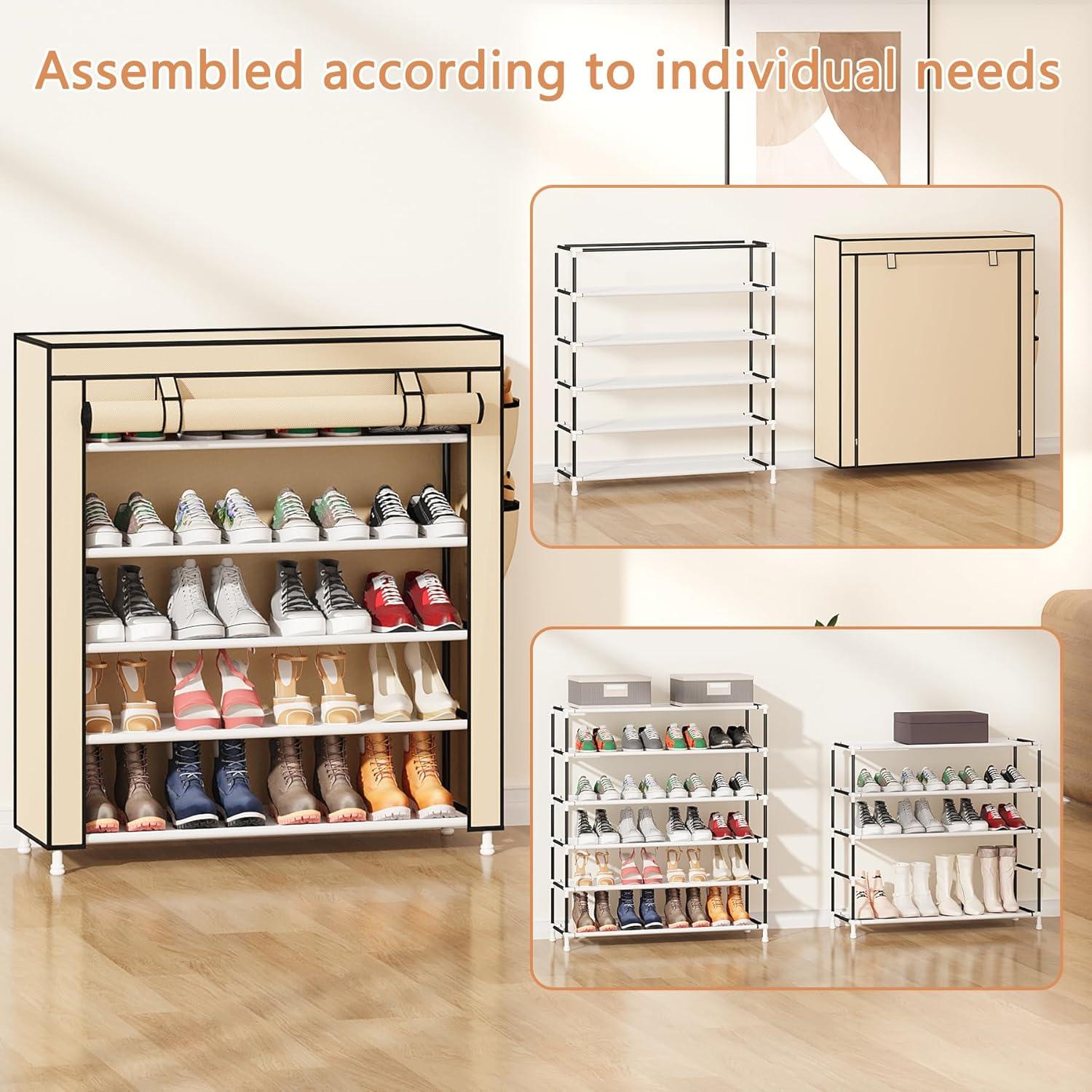 Estante Organizador de Zapatos 5 Niveles Laiensia Beige