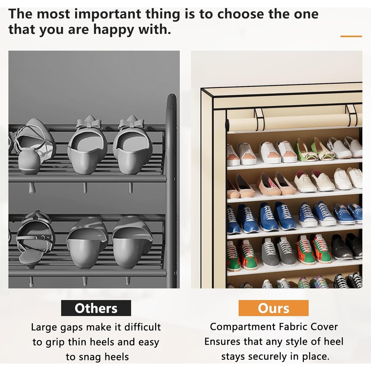 Estante Organizador de Zapatos 5 Niveles Laiensia Beige