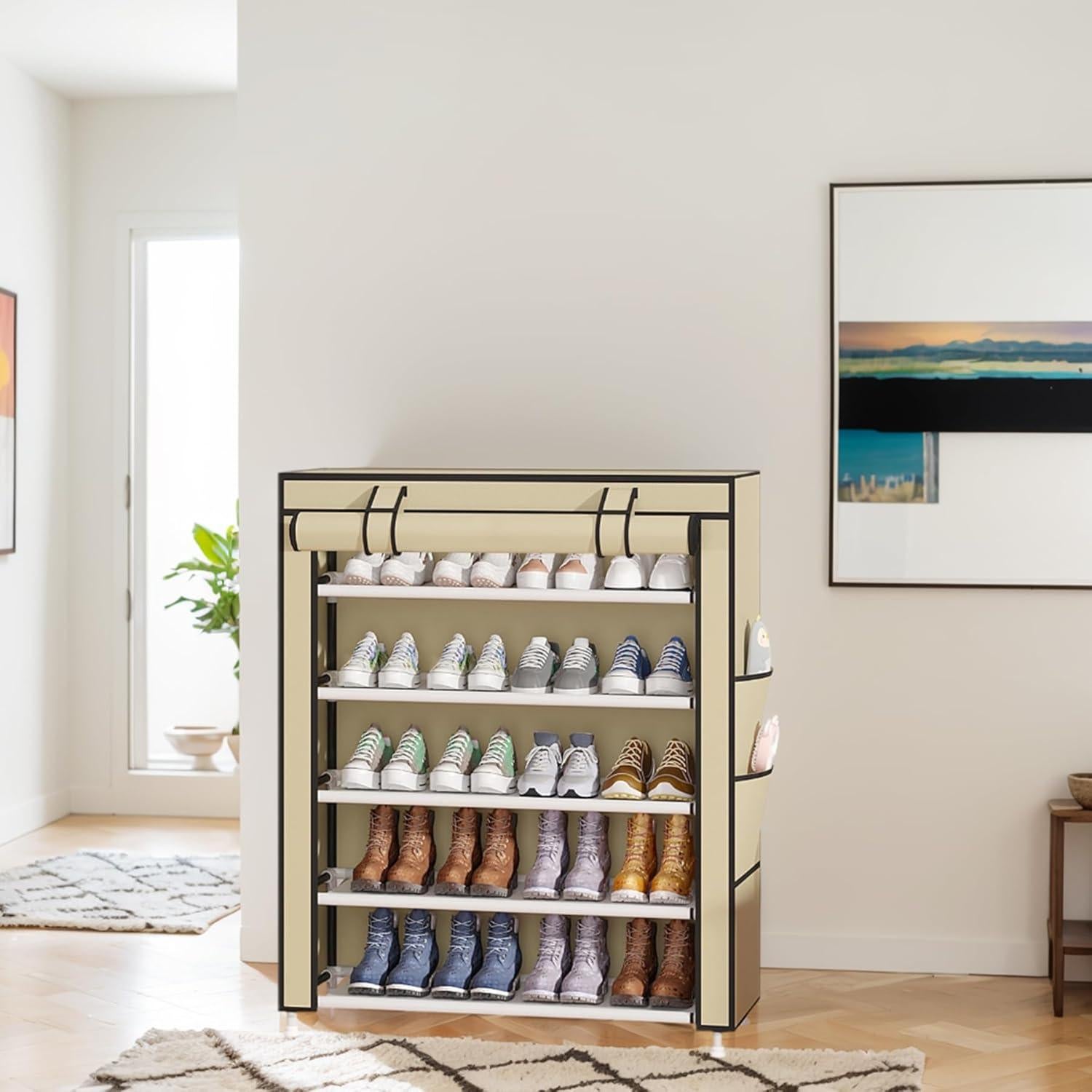 Estante Organizador de Zapatos 5 Niveles Laiensia Beige