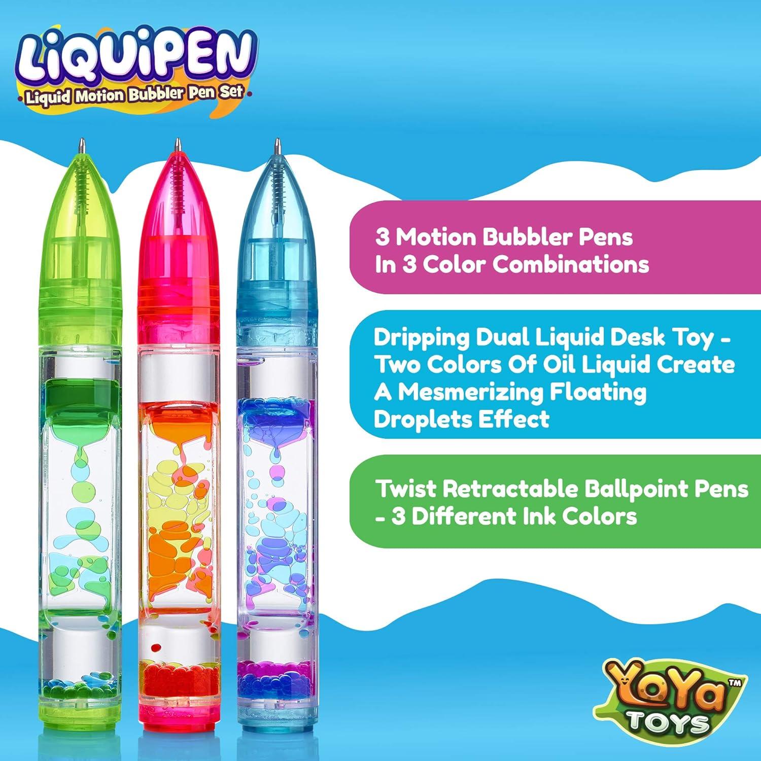 Bolígrafo Antiestrés YoYa Toys - Set de 3 Colores - Ideal para Niños y Adultos
