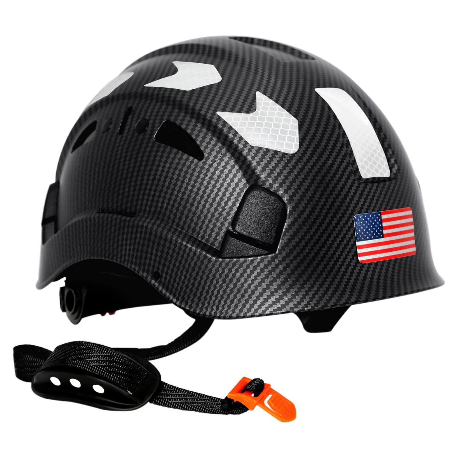 Casco de seguridad Aolamegs fibra de carbono negro OSHA
