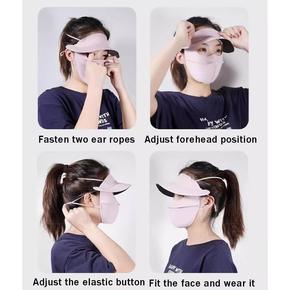 Conjunto de Protección Solar para Mujeres - Máscara, Mangas y Gafas