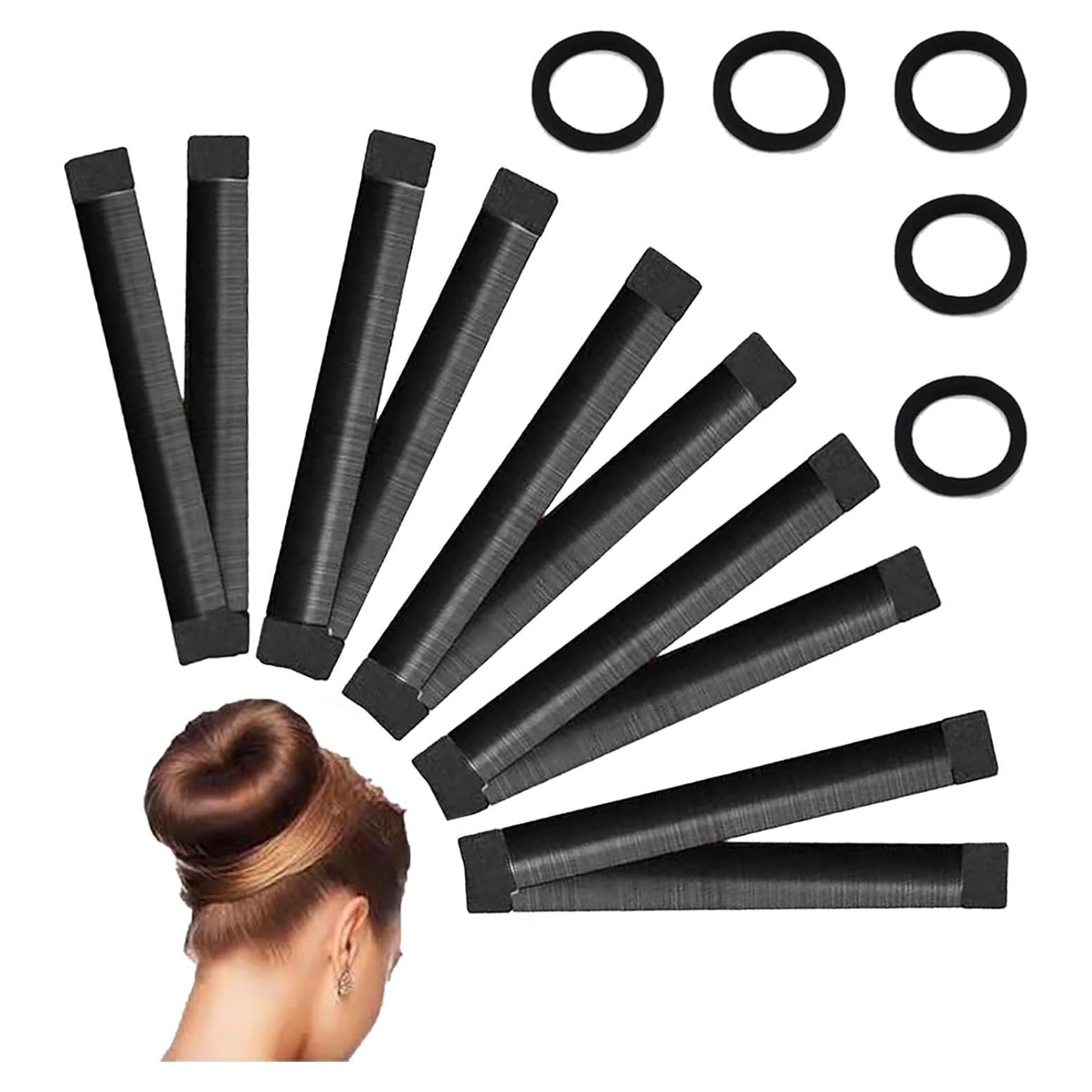 Kit Hacedor de Moño Haludex 10 Piezas - 5 Hacedores y 5 Sujetadores